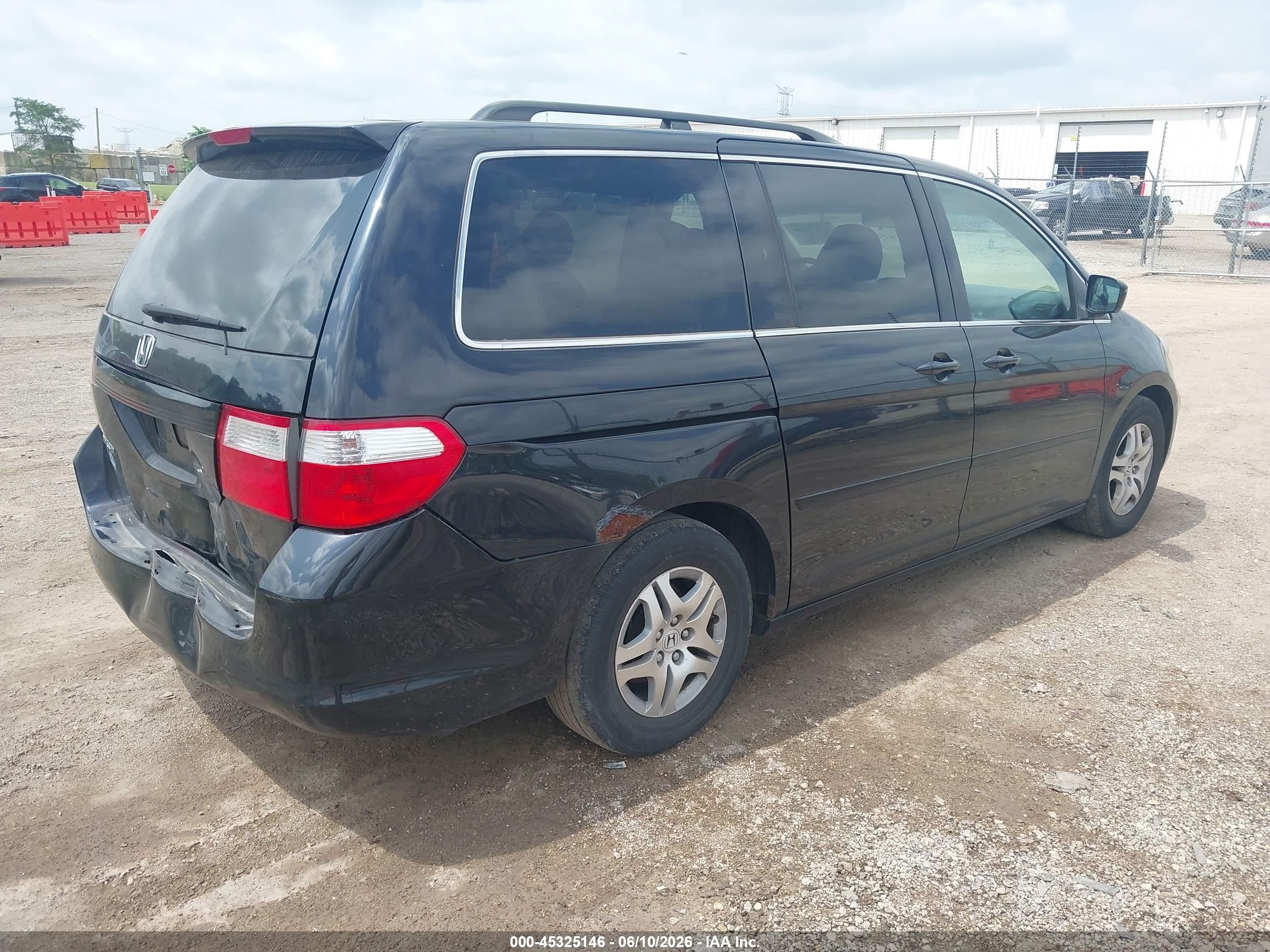 2007 Honda Odyssey Ex-l Черный vin: 5FNRL38697B128726