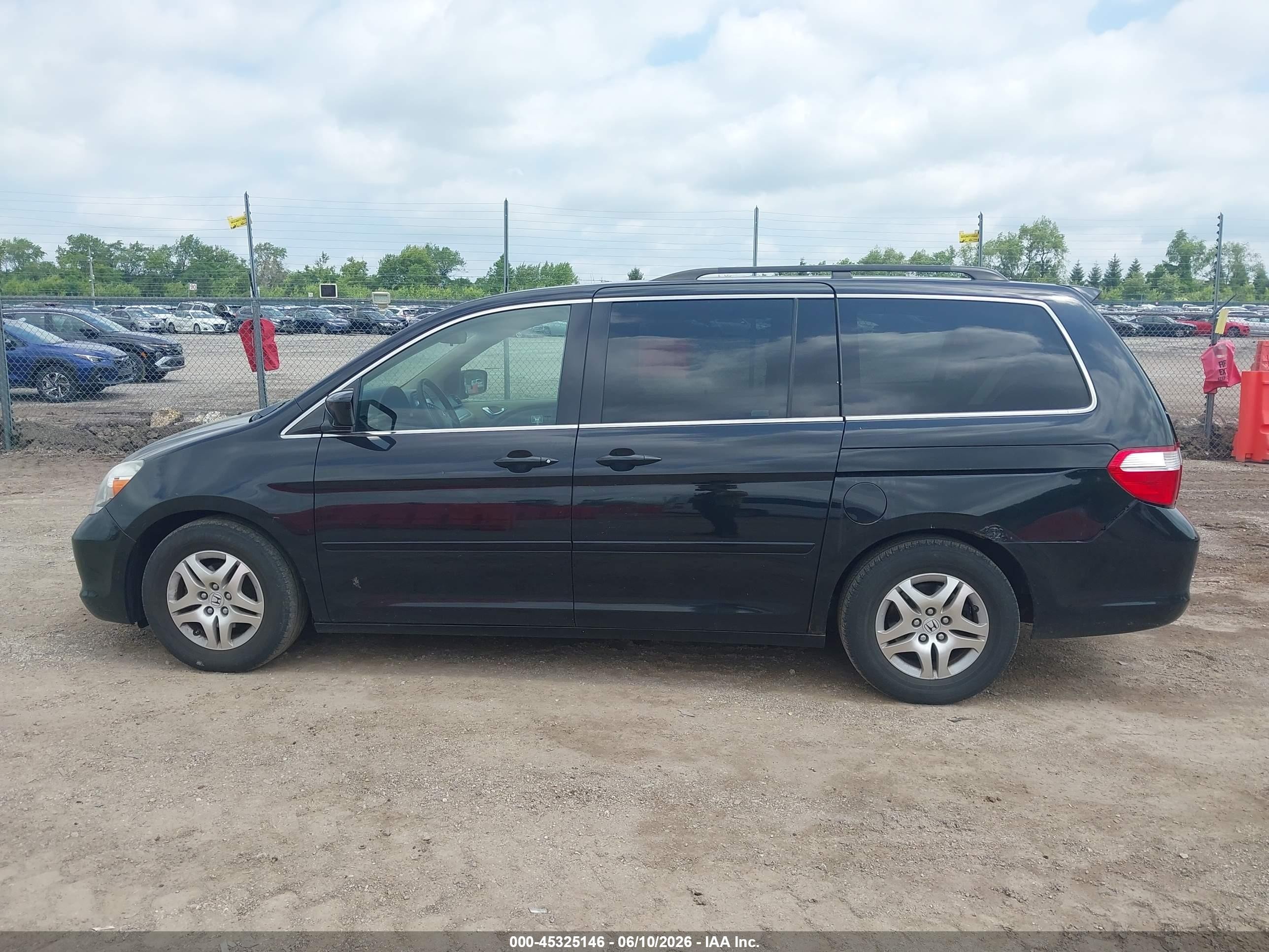 2007 Honda Odyssey Ex-l Черный vin: 5FNRL38697B128726