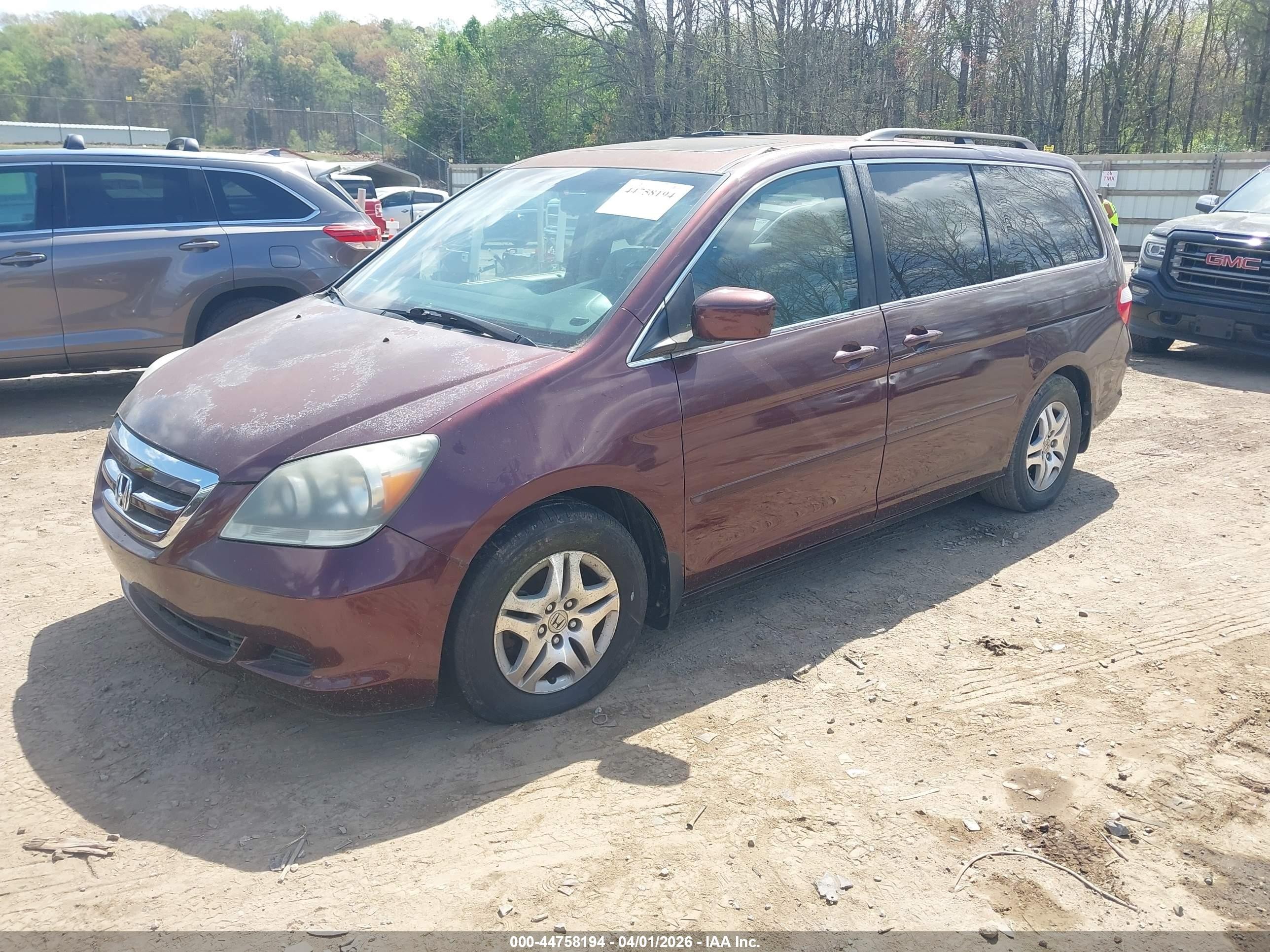 2007 Honda Odyssey Ex-l Red vin: 5FNRL38697B432784