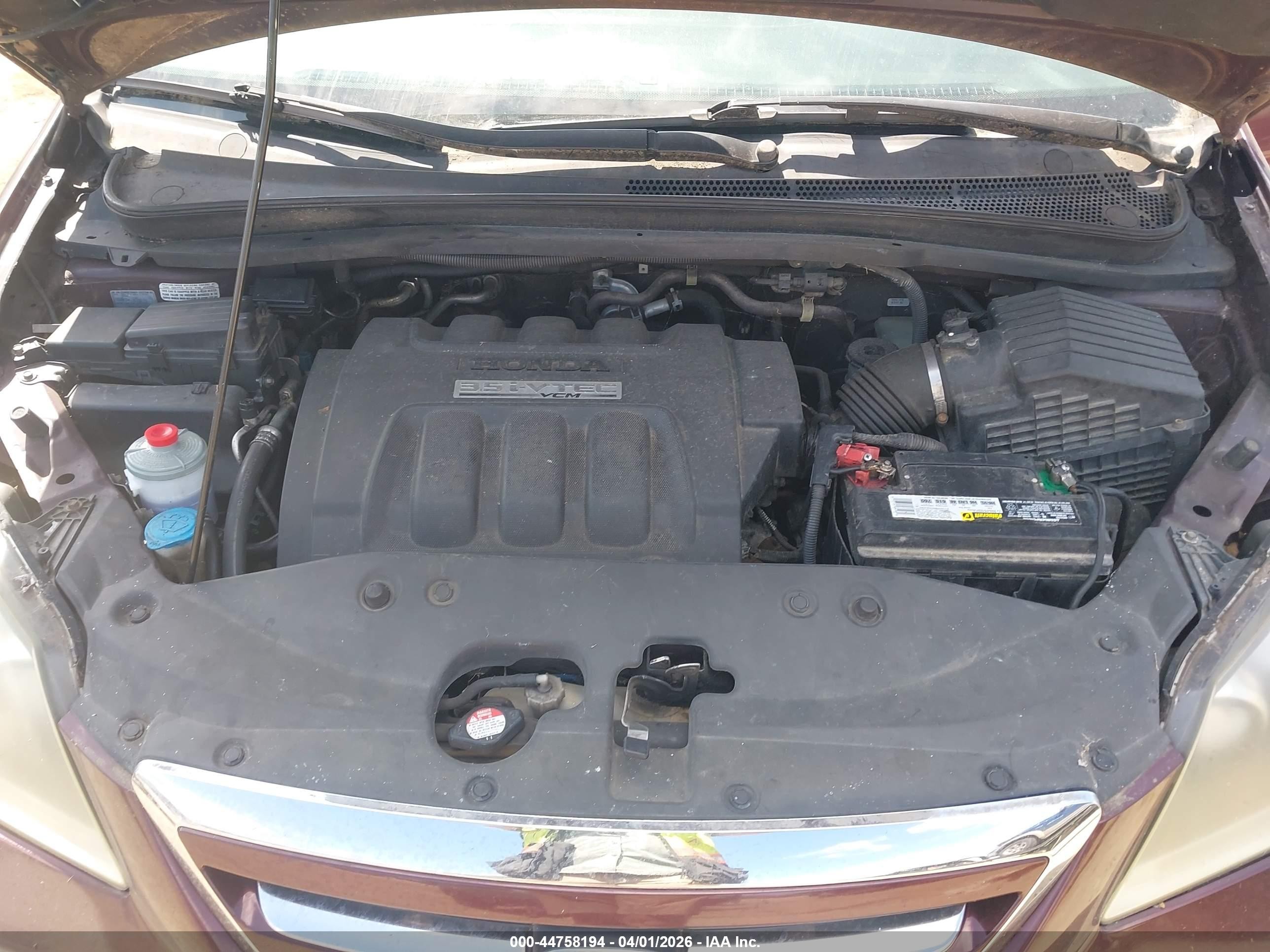 2007 Honda Odyssey Ex-l Red vin: 5FNRL38697B432784