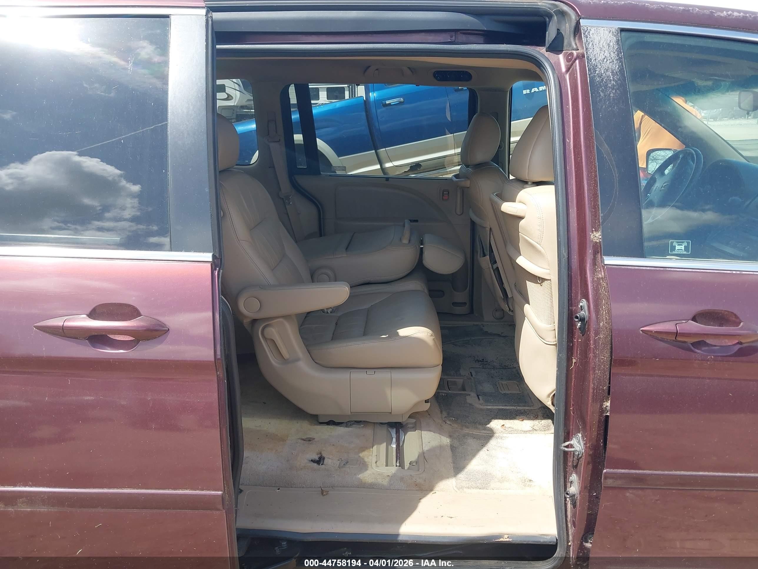 2007 Honda Odyssey Ex-l Red vin: 5FNRL38697B432784