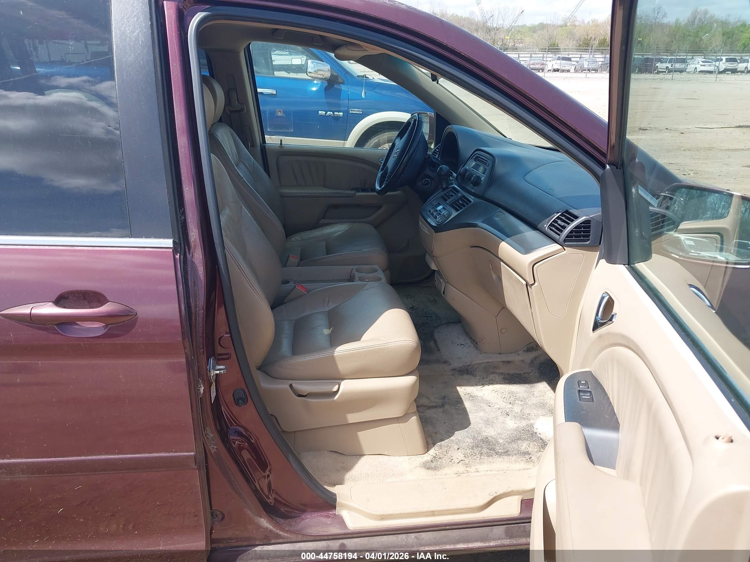 2007 Honda Odyssey Ex-l Red vin: 5FNRL38697B432784