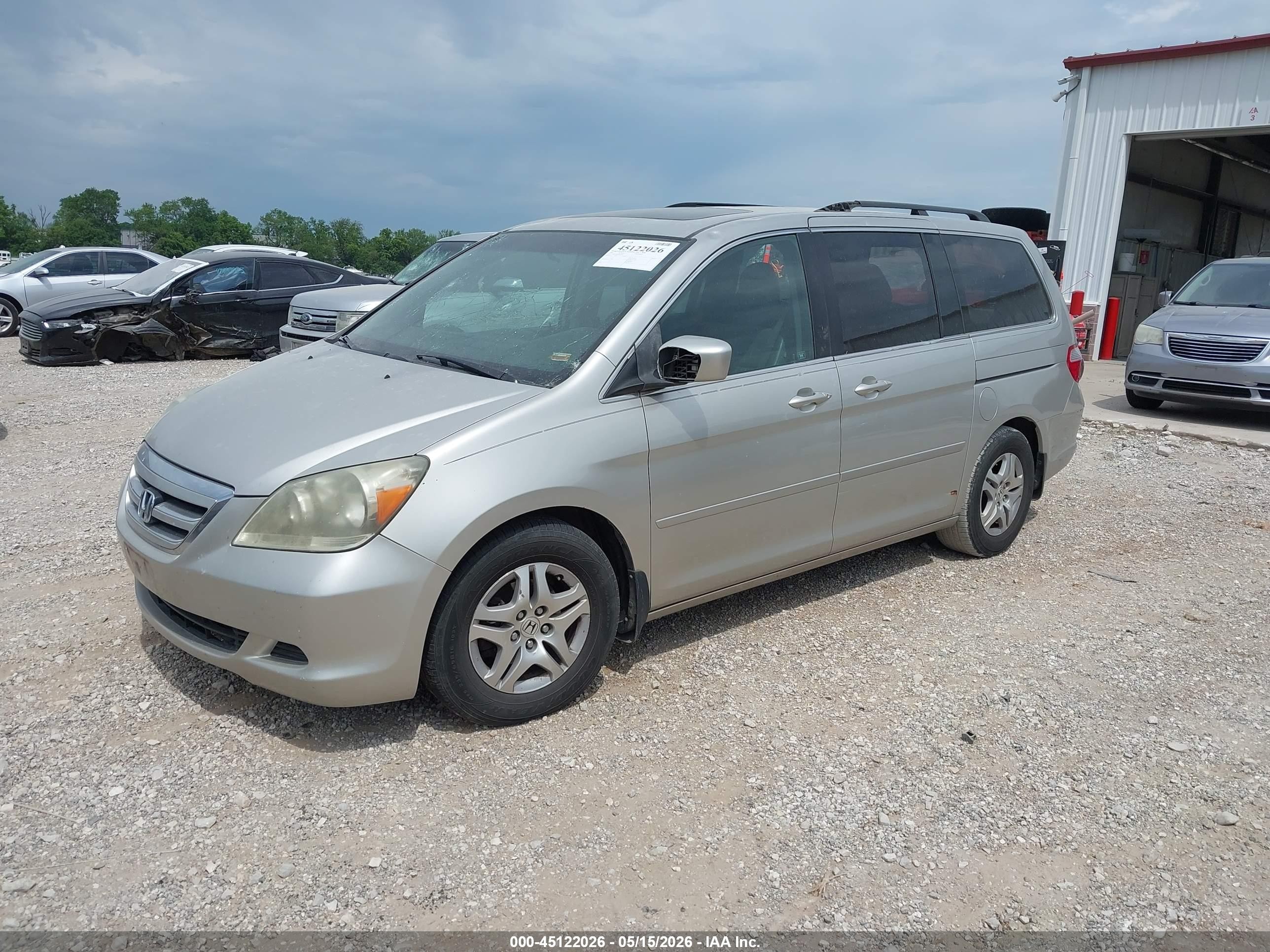 2007 Honda Odyssey Ex-l Silver vin: 5FNRL38697B451626