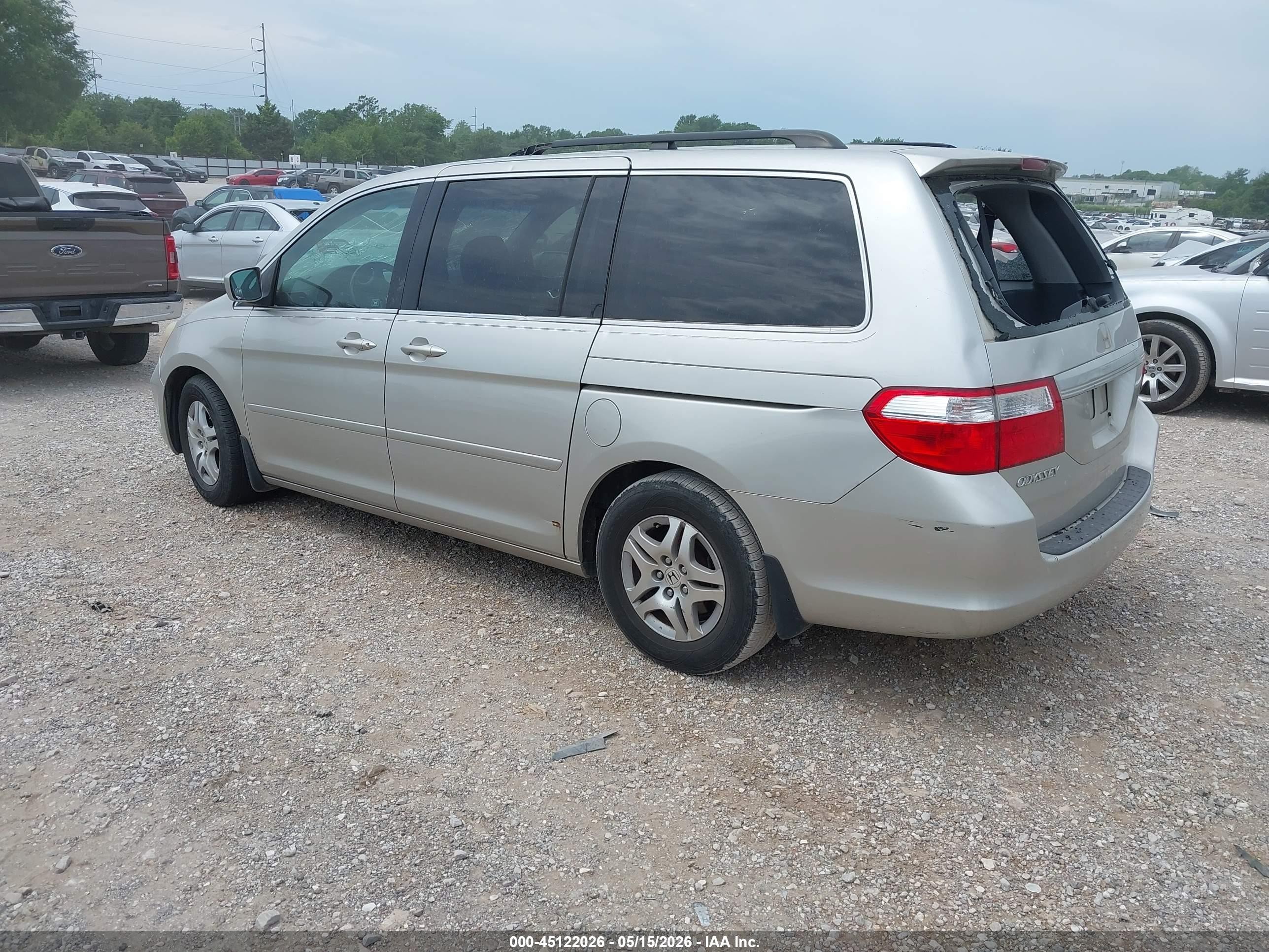 2007 Honda Odyssey Ex-l Silver vin: 5FNRL38697B451626