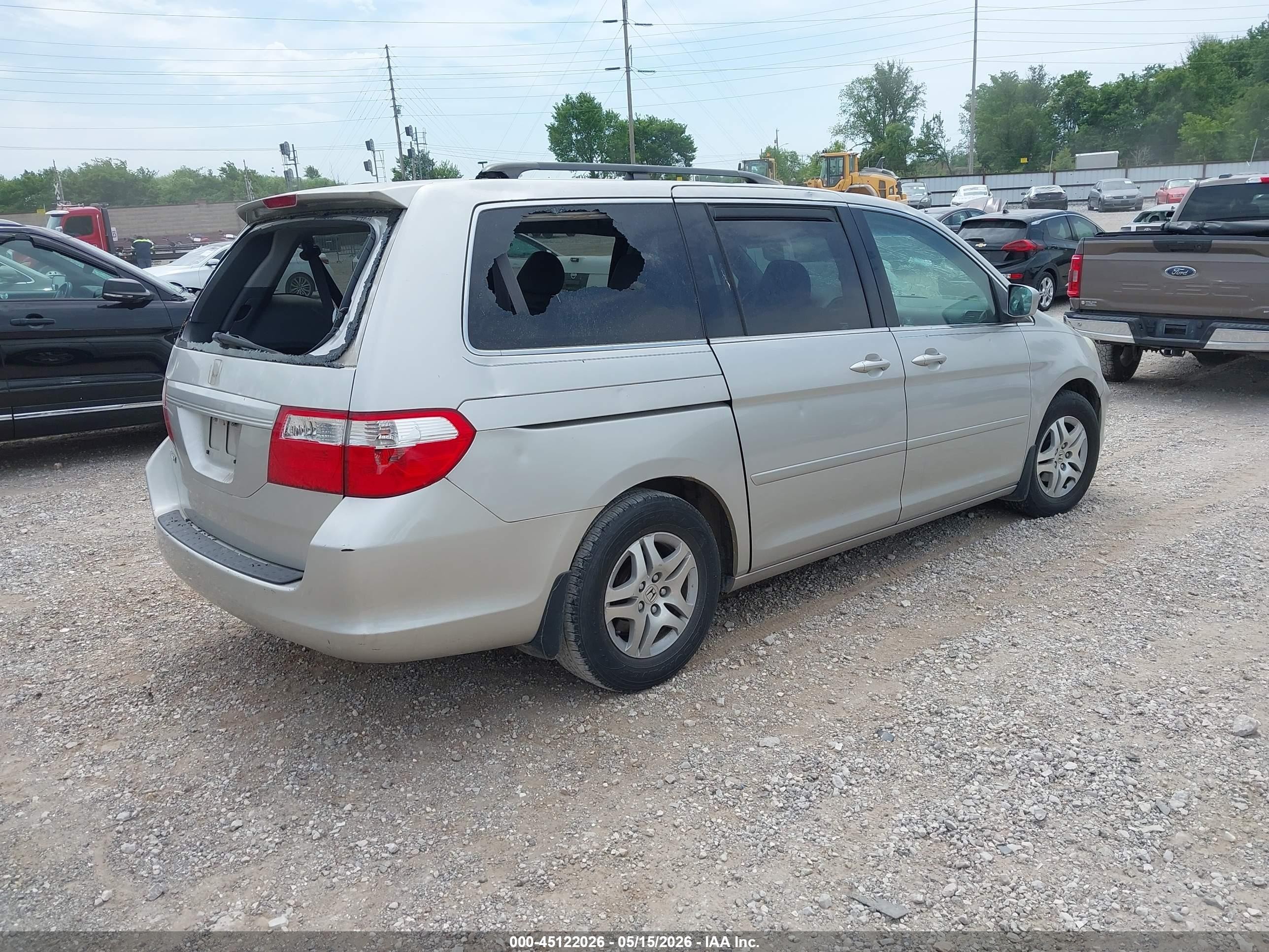2007 Honda Odyssey Ex-l Silver vin: 5FNRL38697B451626