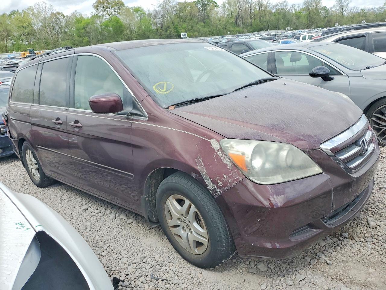 2007 Honda Odyssey Maroon vin: 5FNRL38697B455885