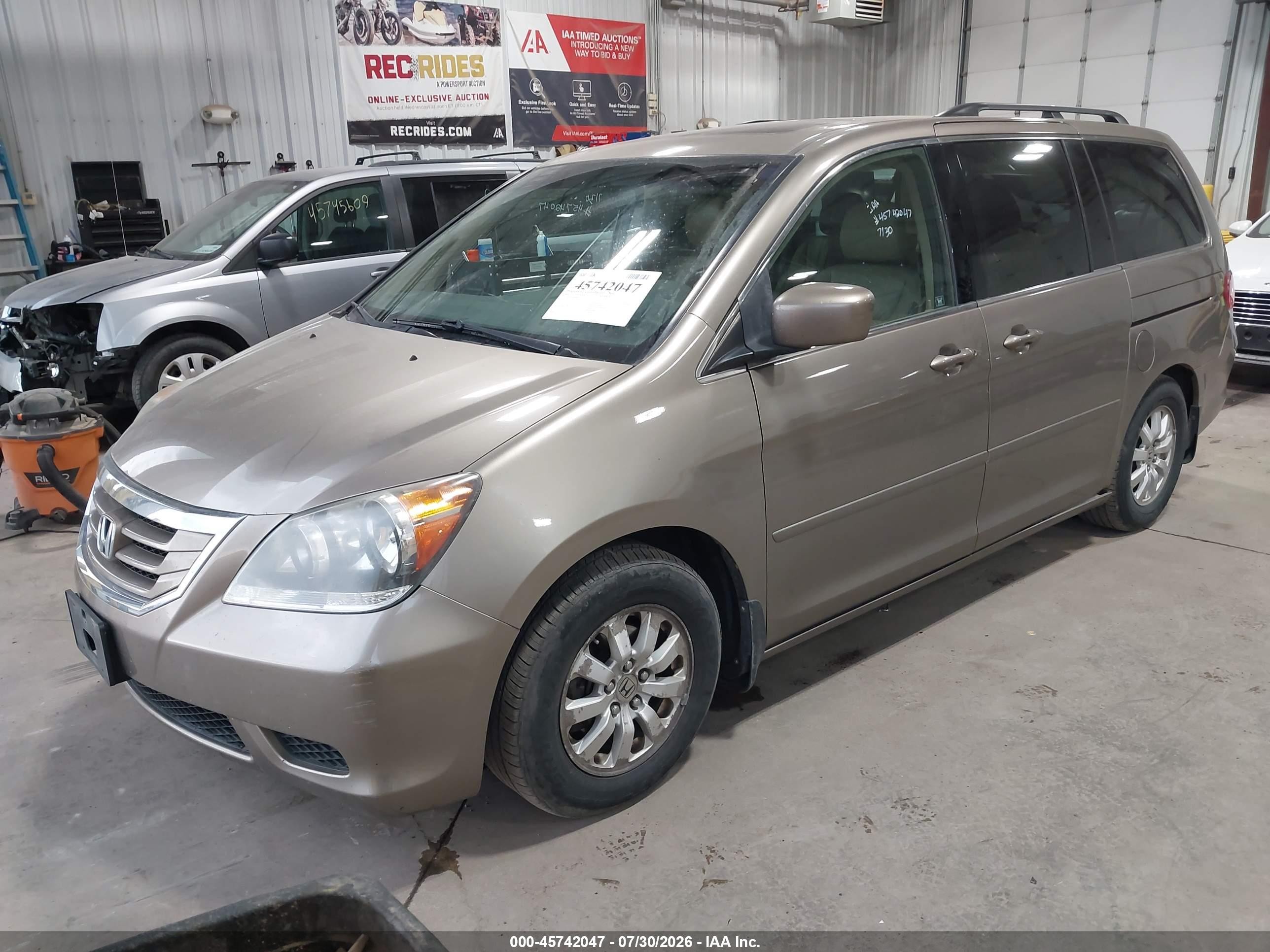 2008 Honda Odyssey Ex-l Brown vin: 5FNRL38698B099455