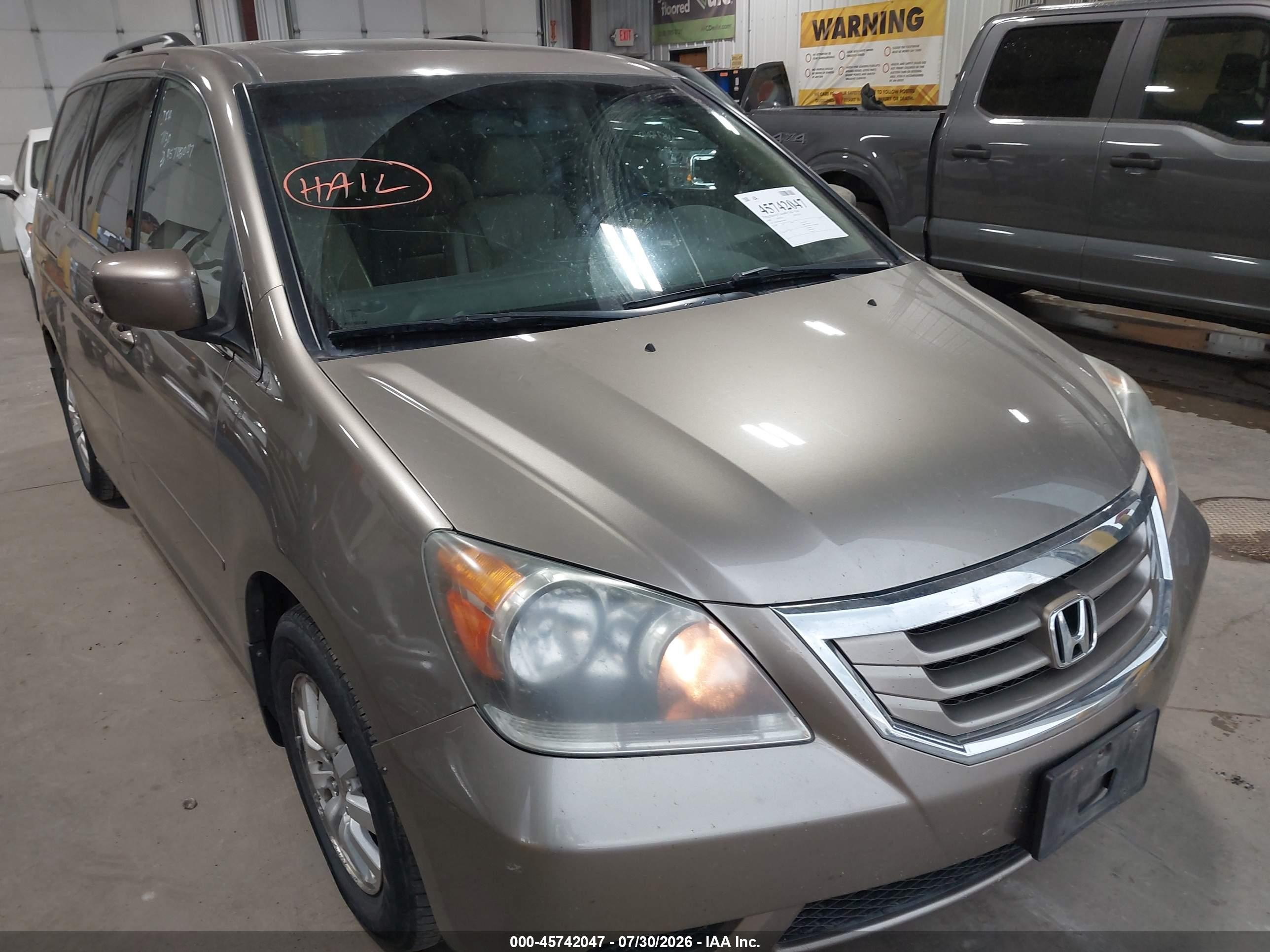 2008 Honda Odyssey Ex-l Brown vin: 5FNRL38698B099455
