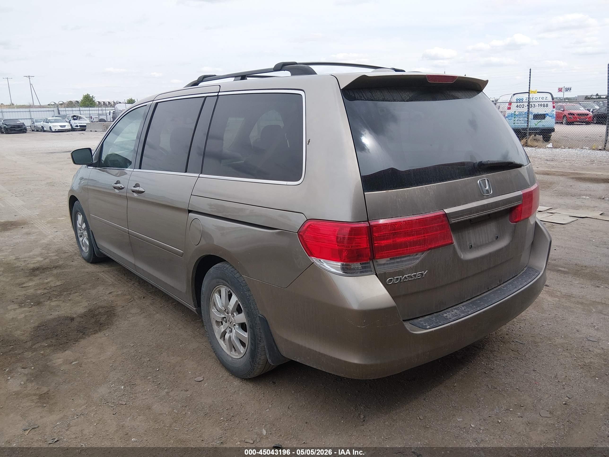 2009 Honda Odyssey Ex-l Gold vin: 5FNRL38699B025731