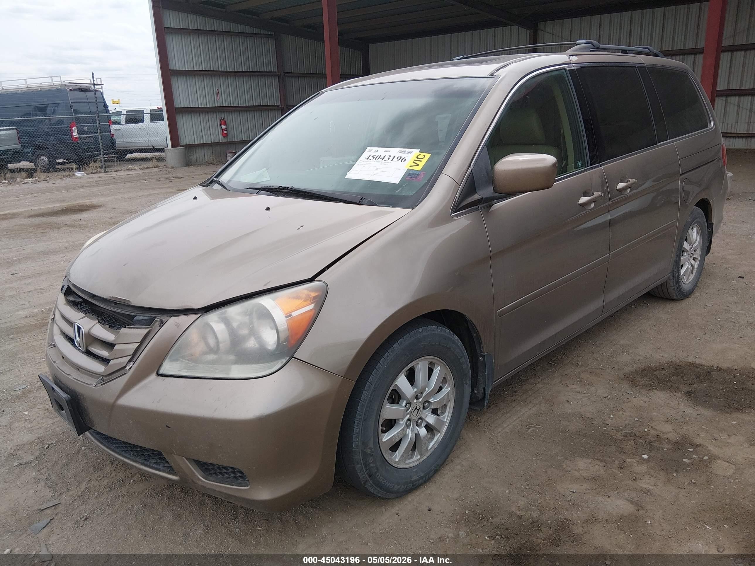 2009 Honda Odyssey Ex-l Gold vin: 5FNRL38699B025731