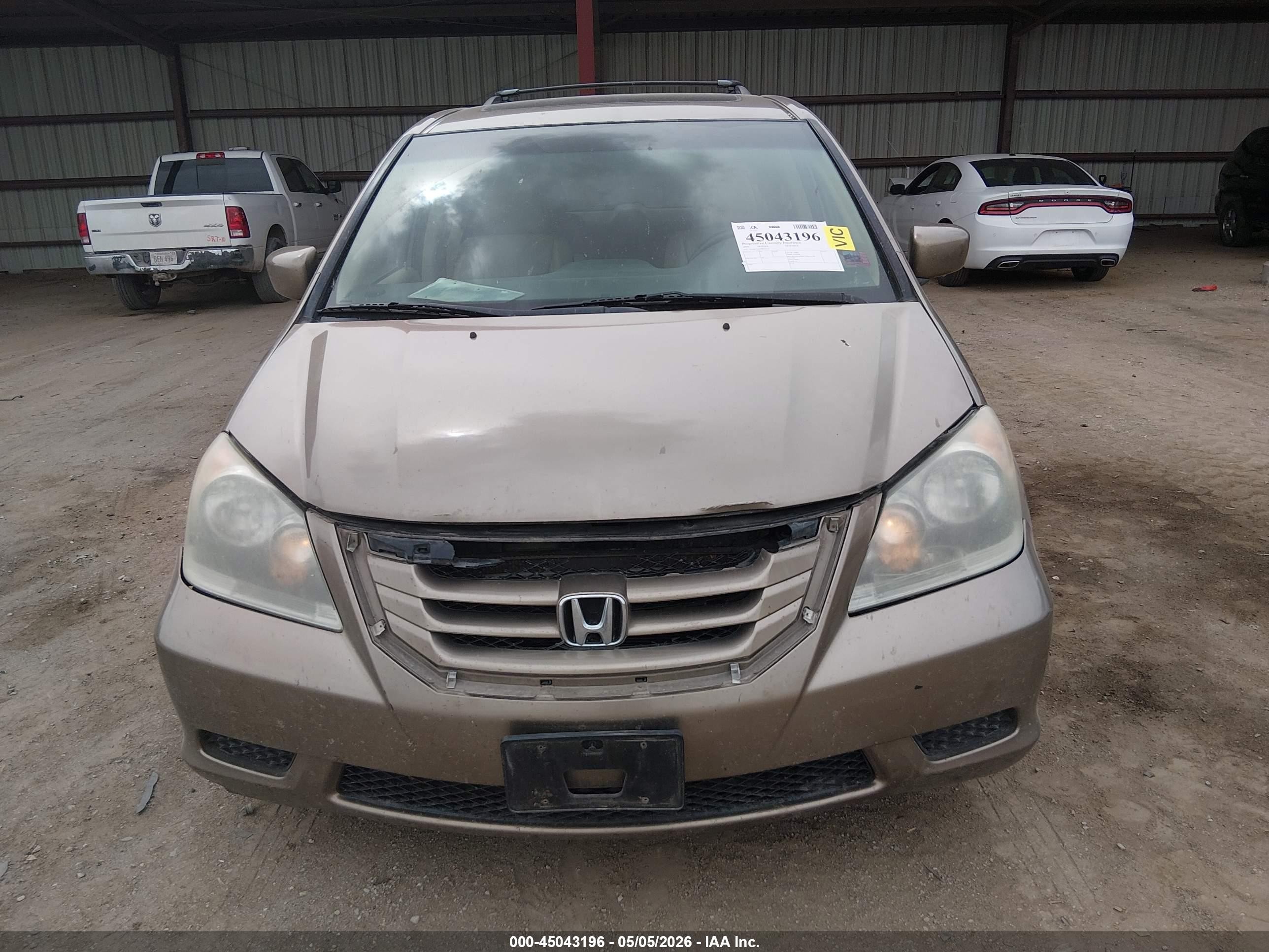 2009 Honda Odyssey Ex-l Gold vin: 5FNRL38699B025731