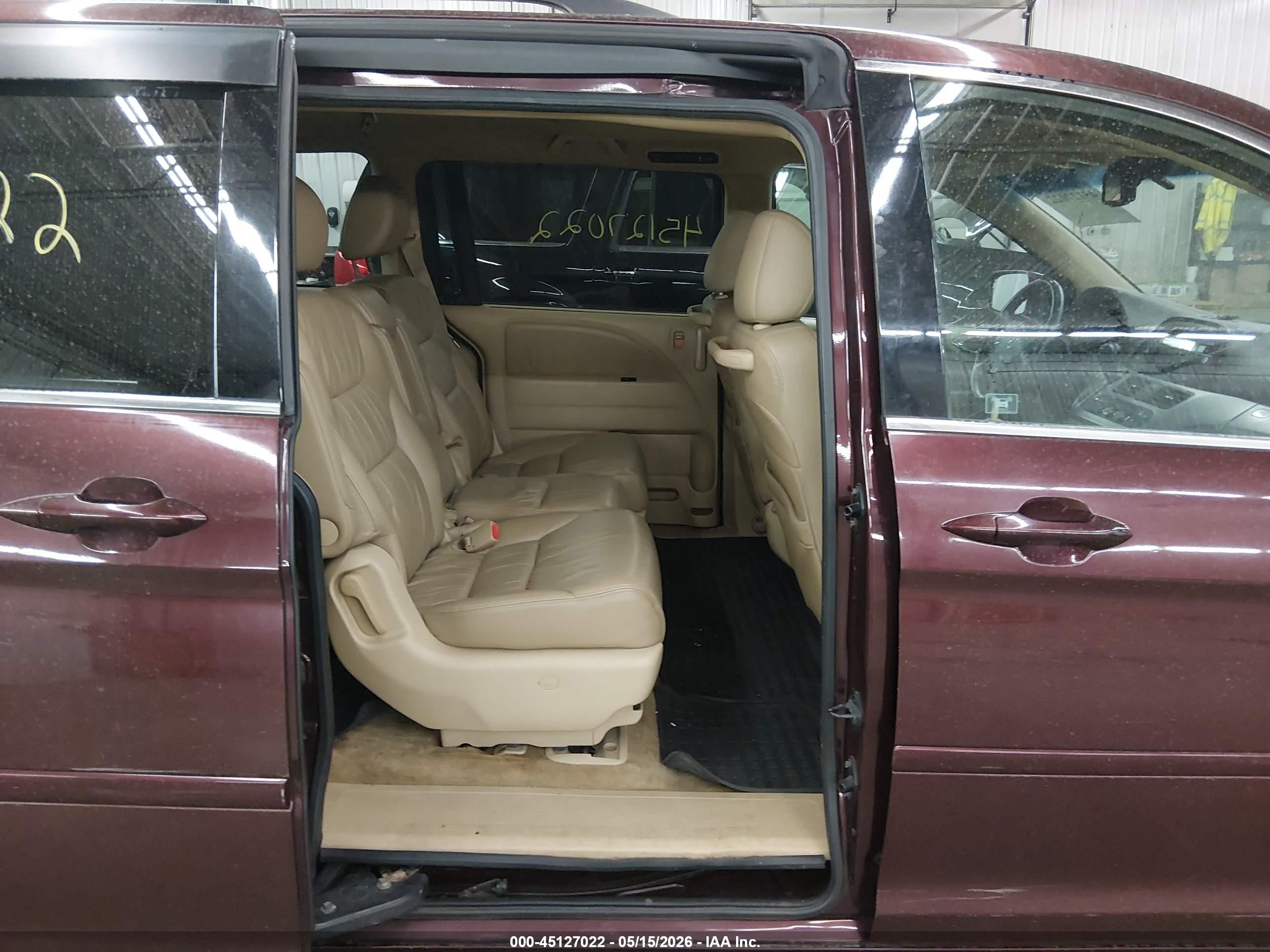 2009 Honda Odyssey Ex-l Maroon vin: 5FNRL38699B411615