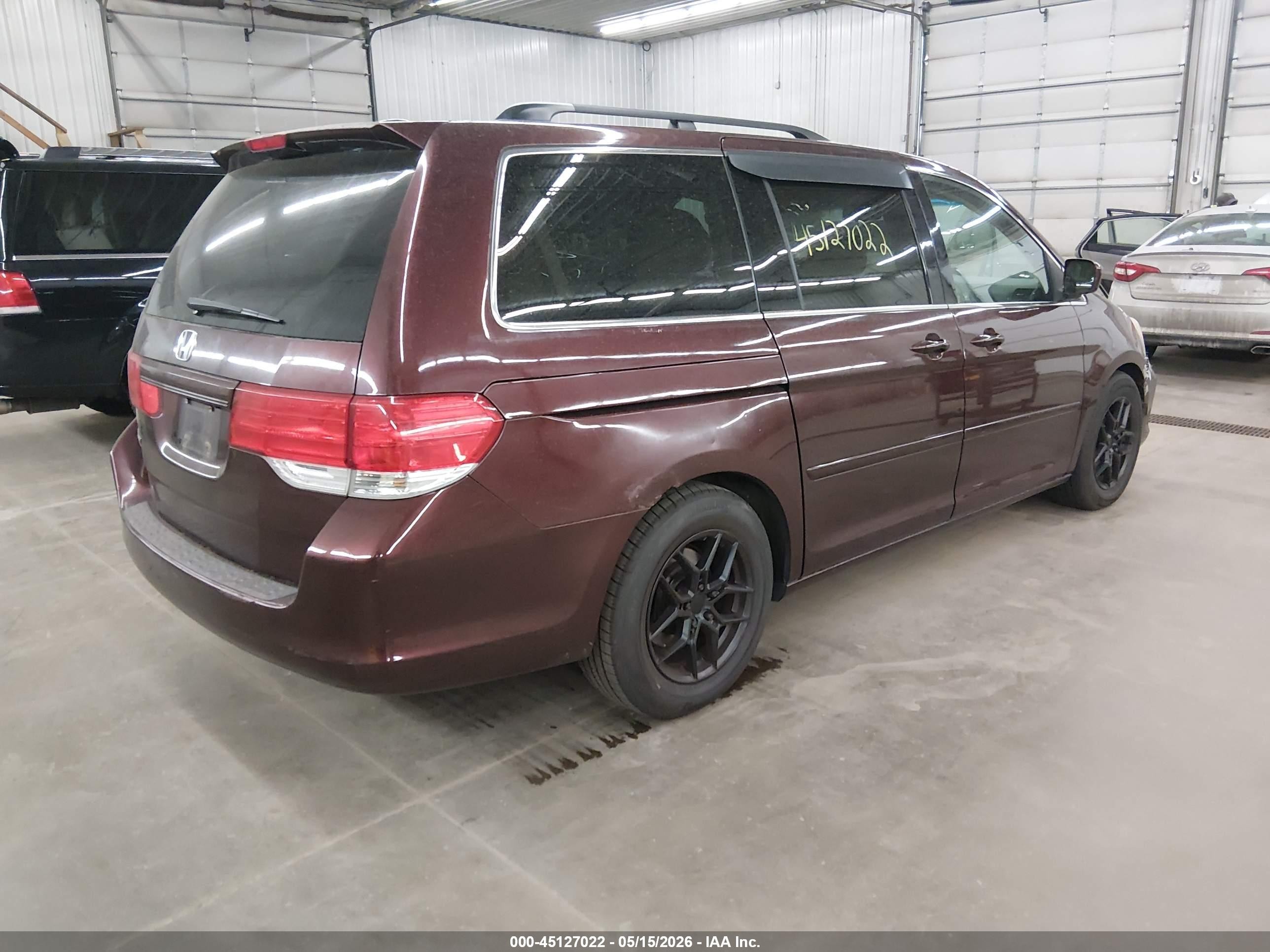 2009 Honda Odyssey Ex-l Maroon vin: 5FNRL38699B411615