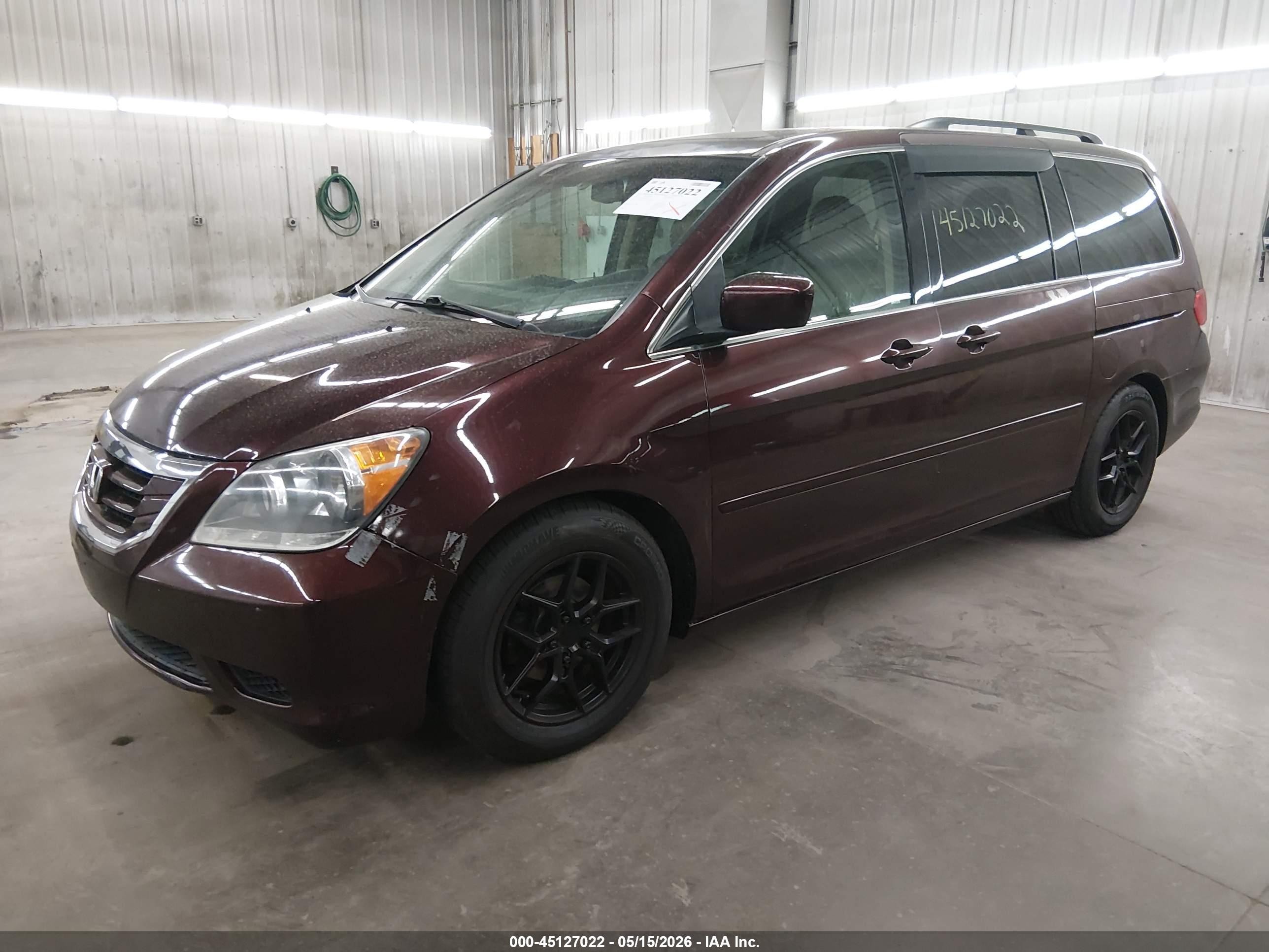 2009 Honda Odyssey Ex-l Maroon vin: 5FNRL38699B411615