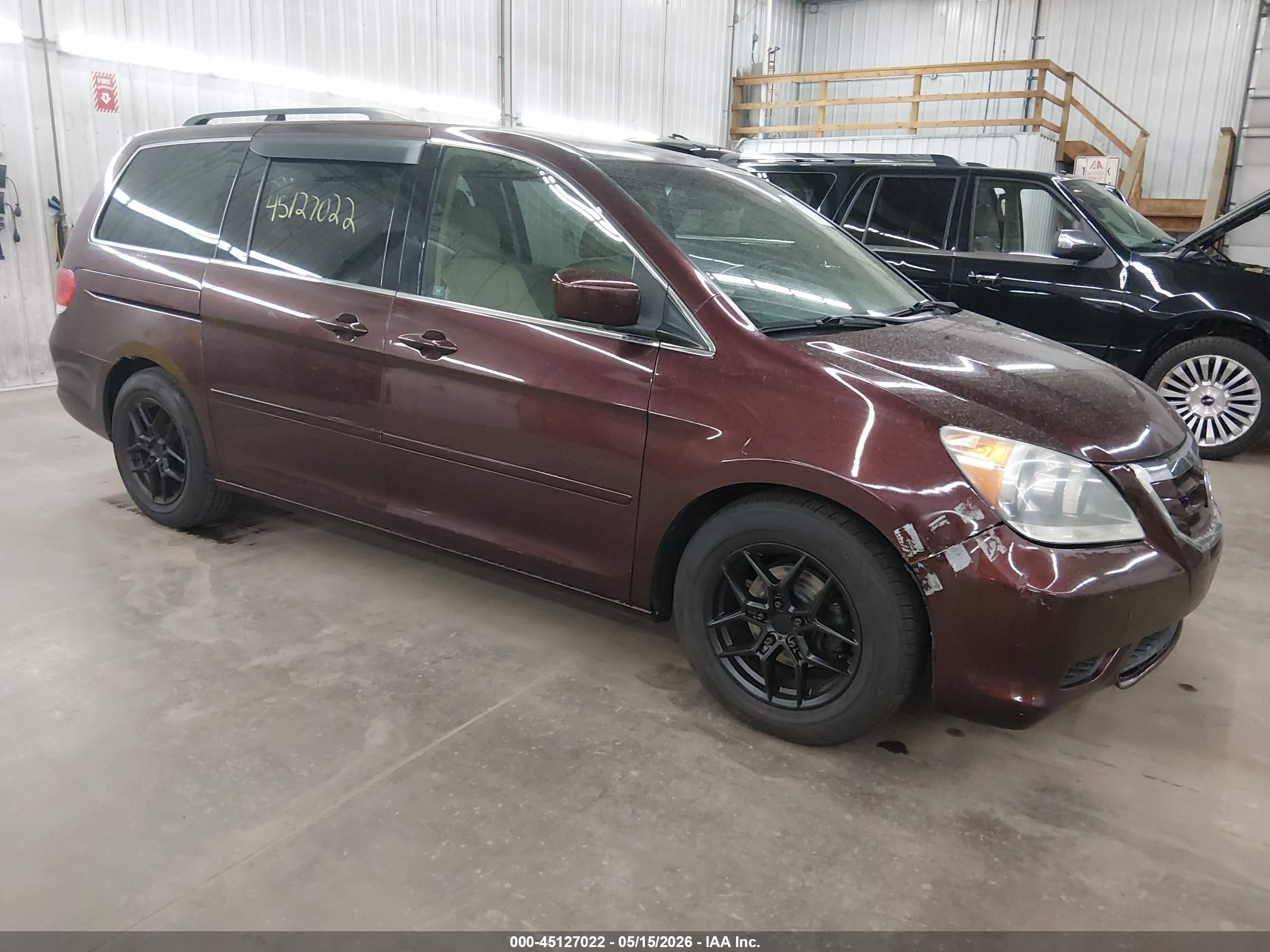 2009 Honda Odyssey Ex-l Maroon vin: 5FNRL38699B411615