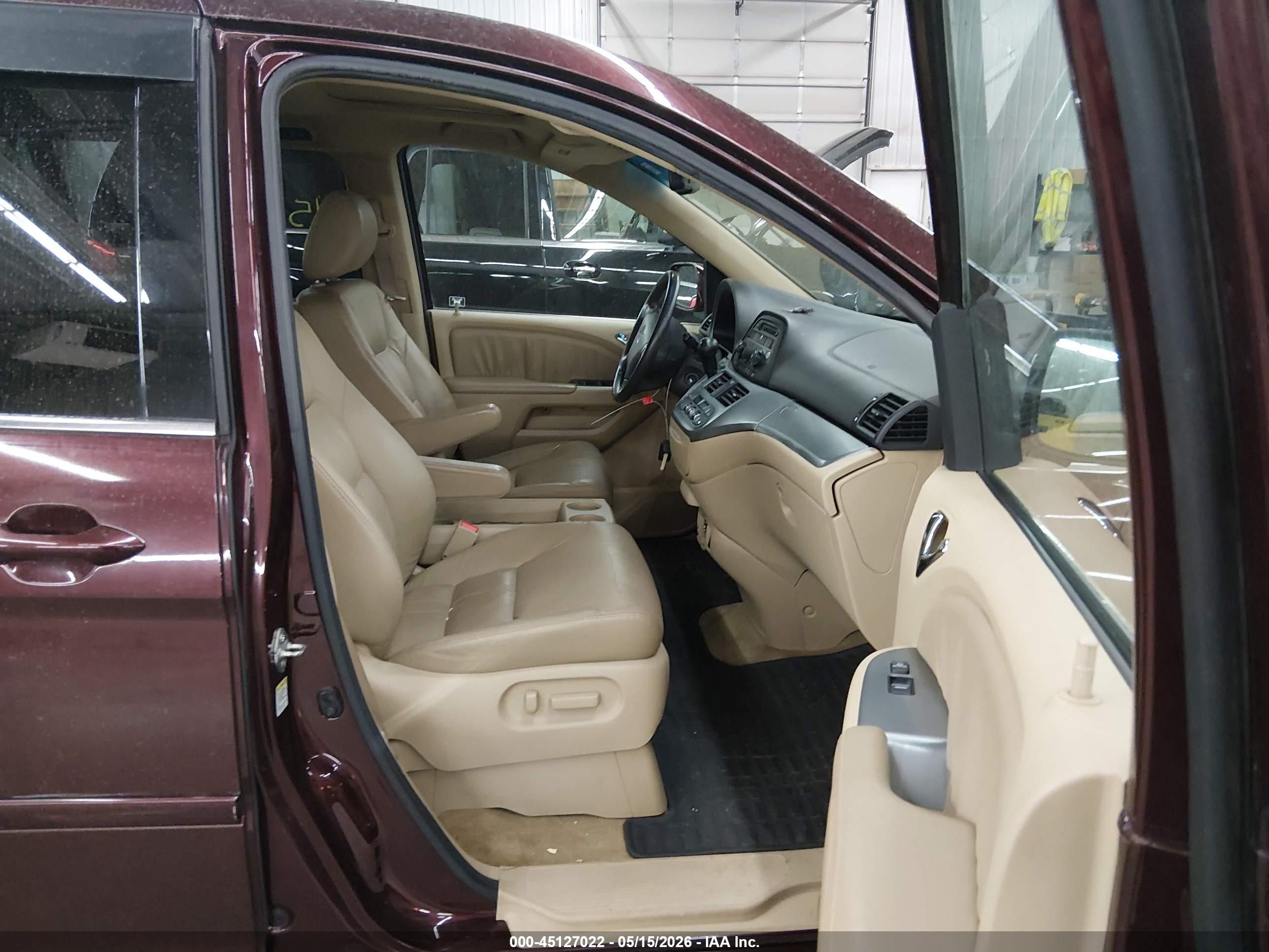 2009 Honda Odyssey Ex-l Maroon vin: 5FNRL38699B411615
