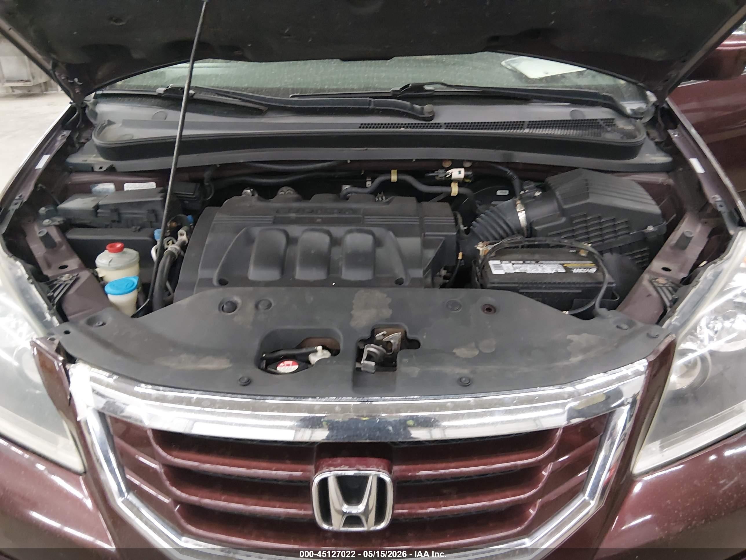 2009 Honda Odyssey Ex-l Maroon vin: 5FNRL38699B411615
