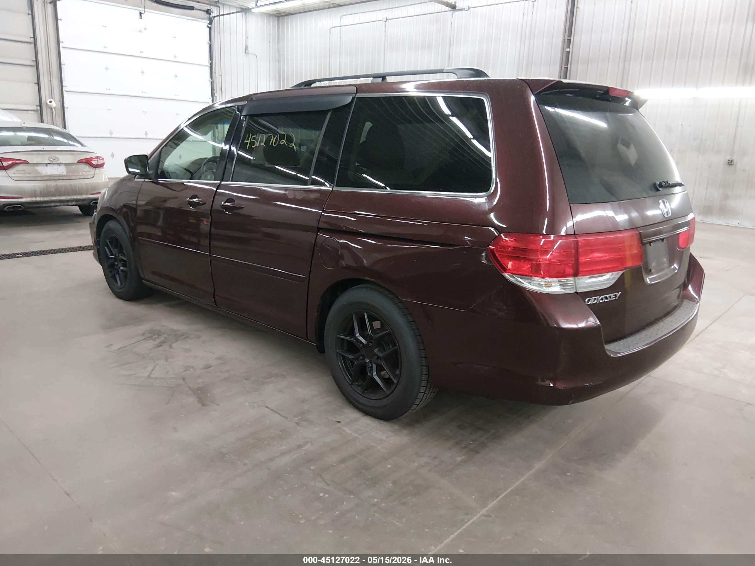 2009 Honda Odyssey Ex-l Maroon vin: 5FNRL38699B411615
