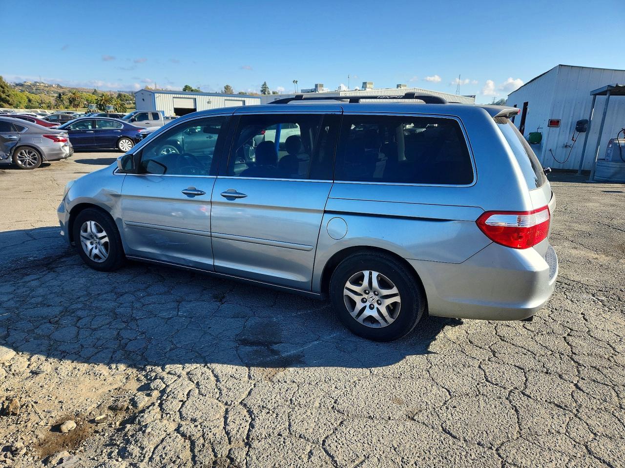2005 Honda Odyssey Exl Blue vin: 5FNRL386X5B119241
