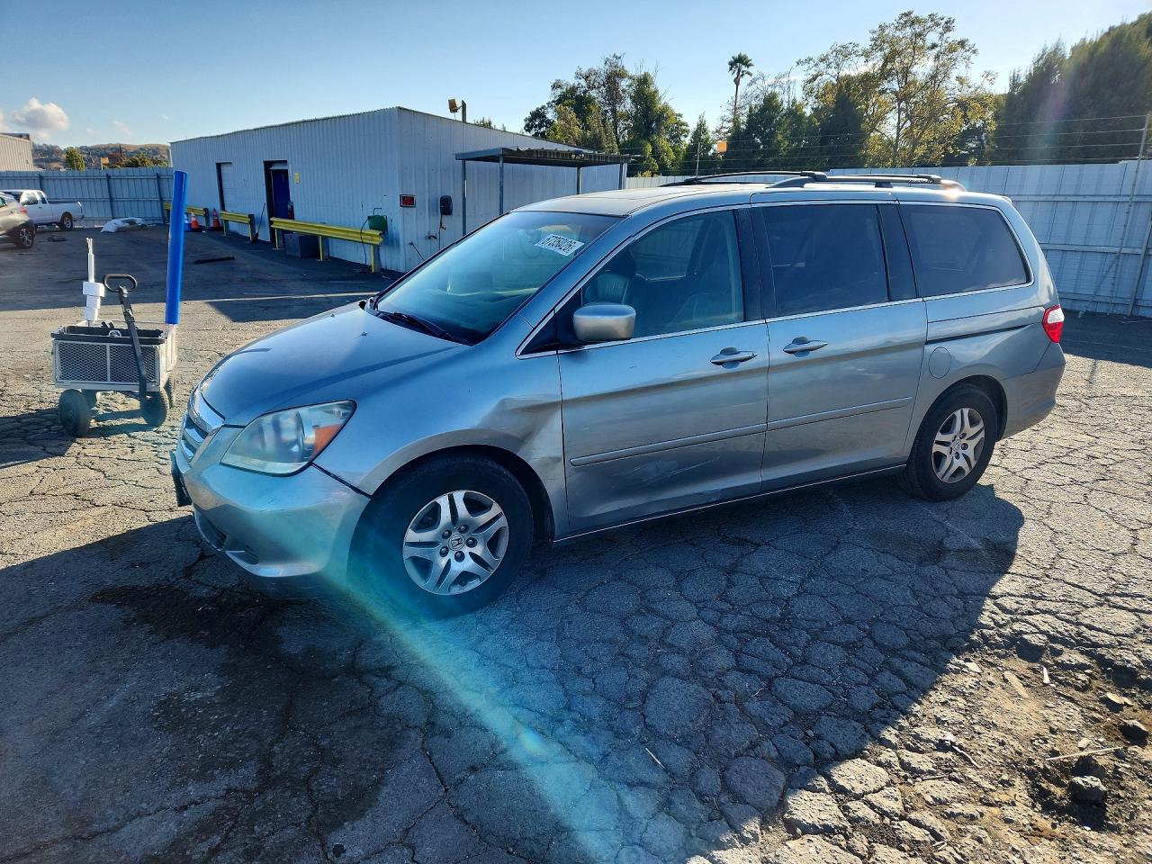 2005 Honda Odyssey Exl Blue vin: 5FNRL386X5B119241