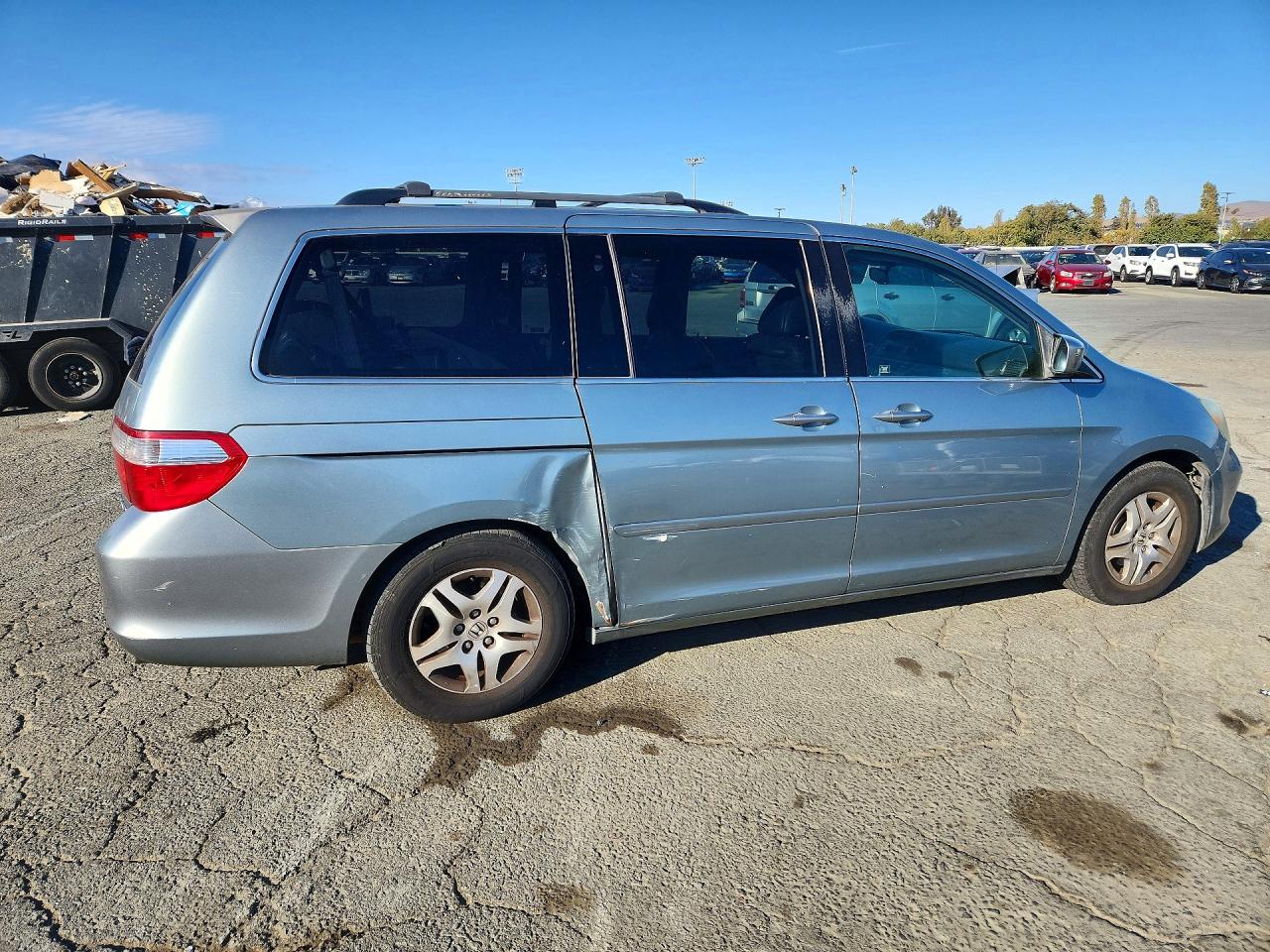 2005 Honda Odyssey Exl Blue vin: 5FNRL386X5B119241