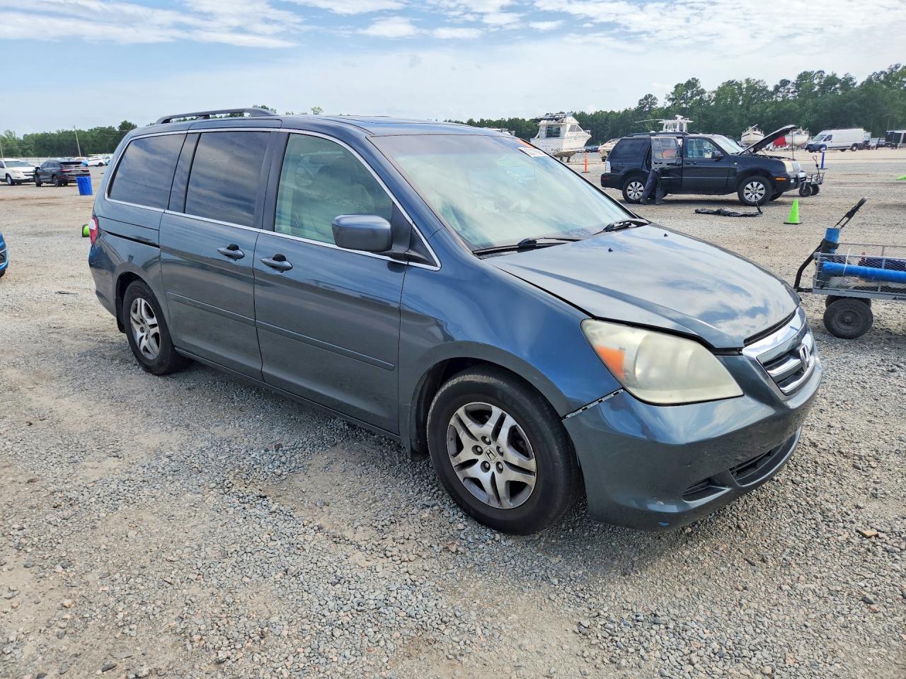 2005 Honda Odyssey Exl Blue vin: 5FNRL386X5B411245