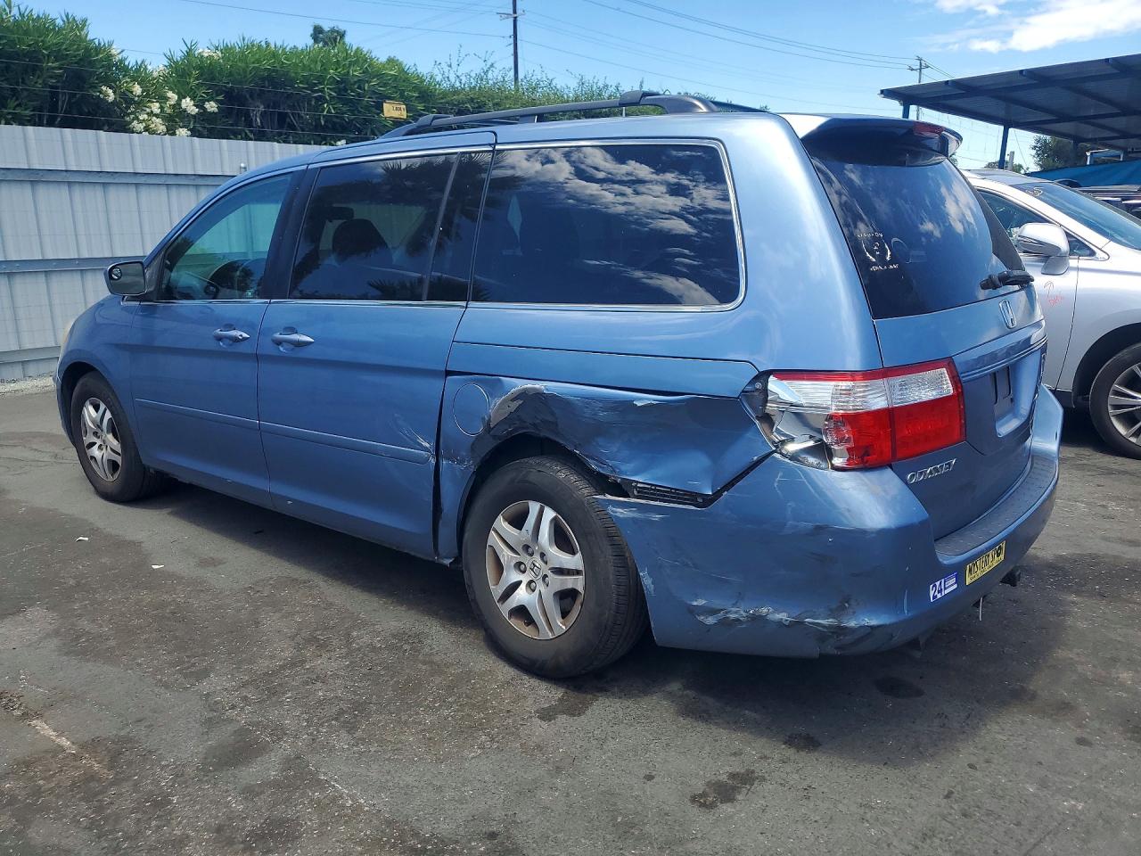 2006 Honda Odyssey Exl Синий vin: 5FNRL386X6B116129