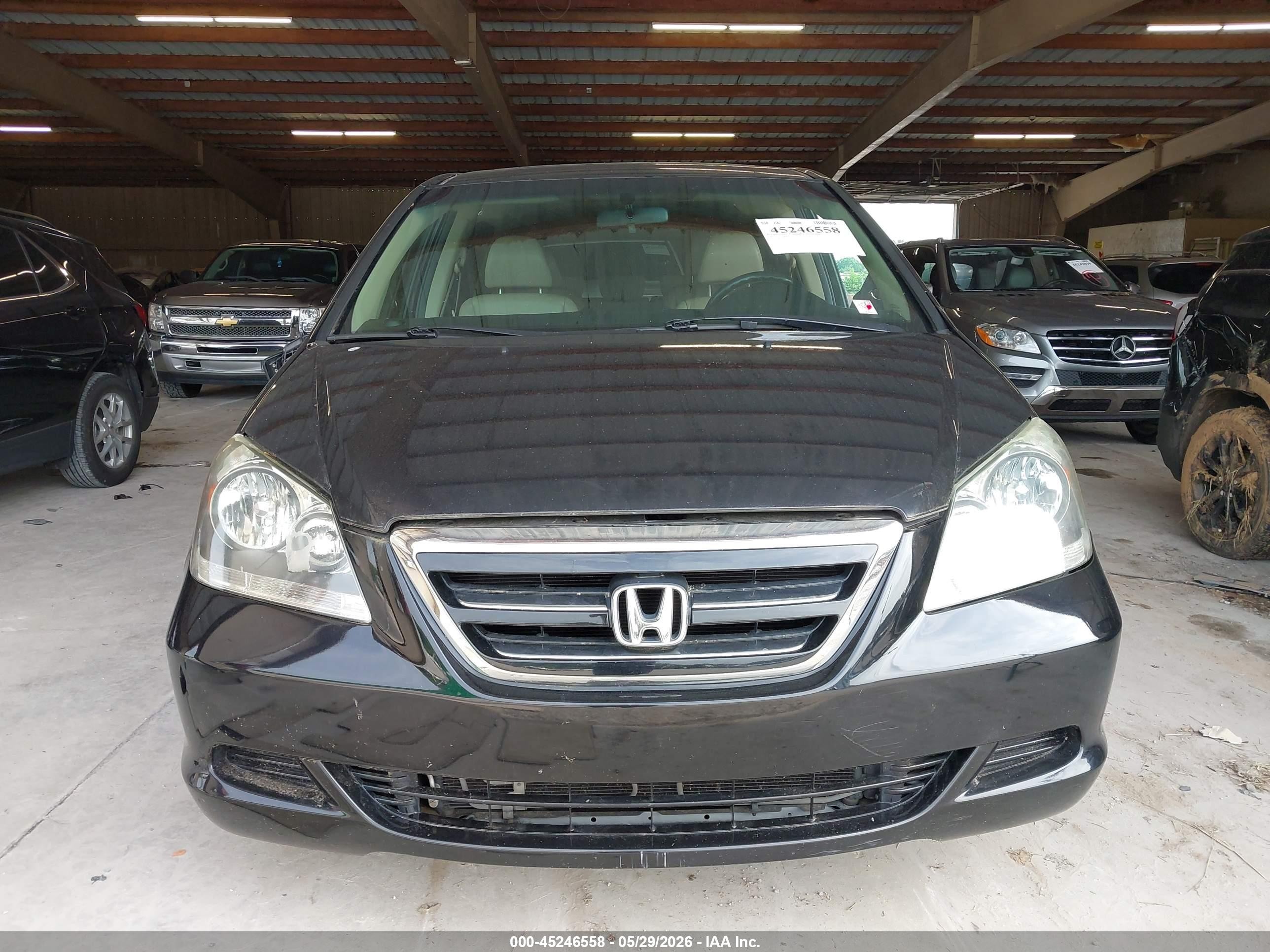 2007 Honda Odyssey Ex-l Black vin: 5FNRL386X7B024116