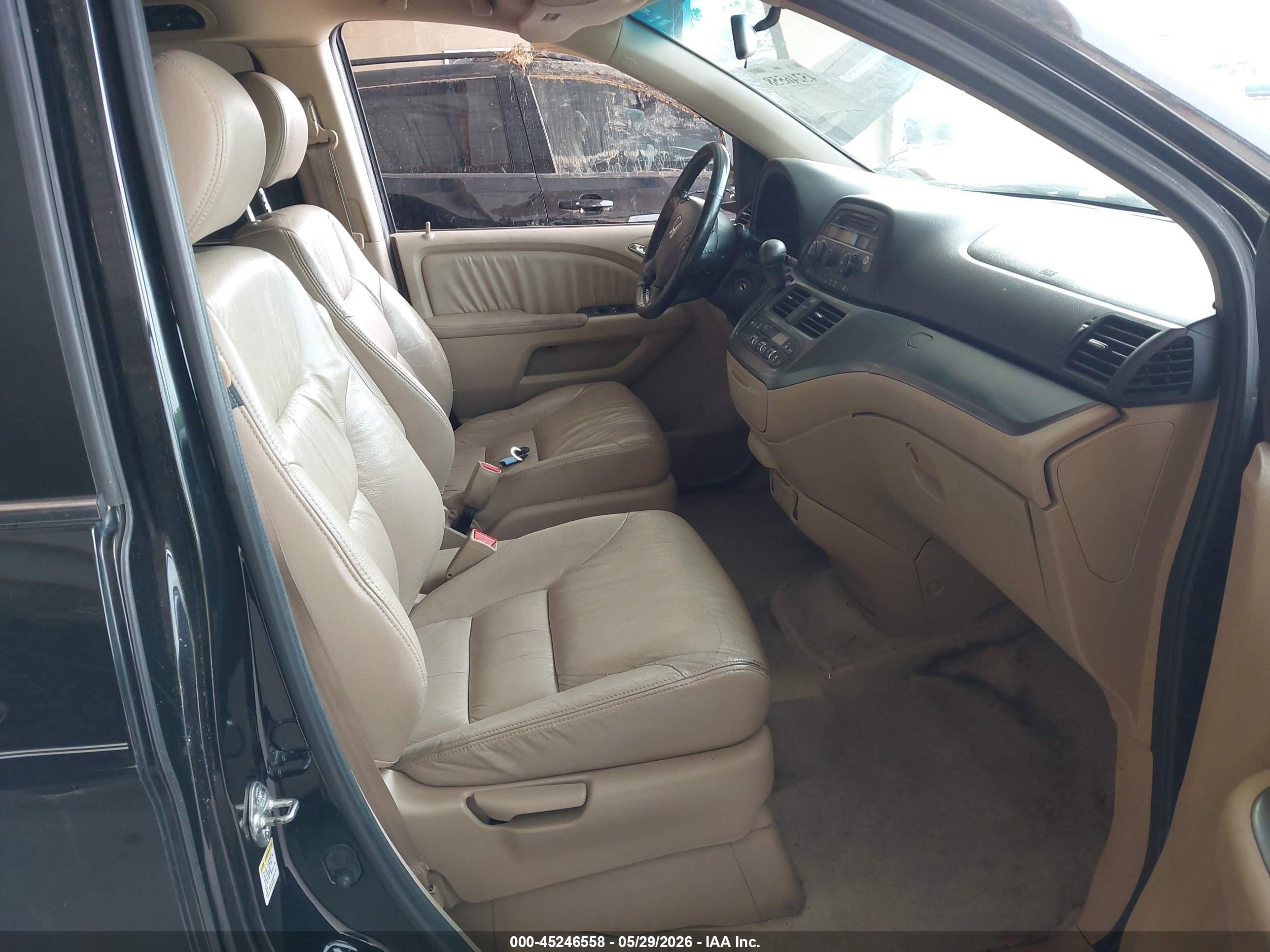 2007 Honda Odyssey Ex-l Black vin: 5FNRL386X7B024116