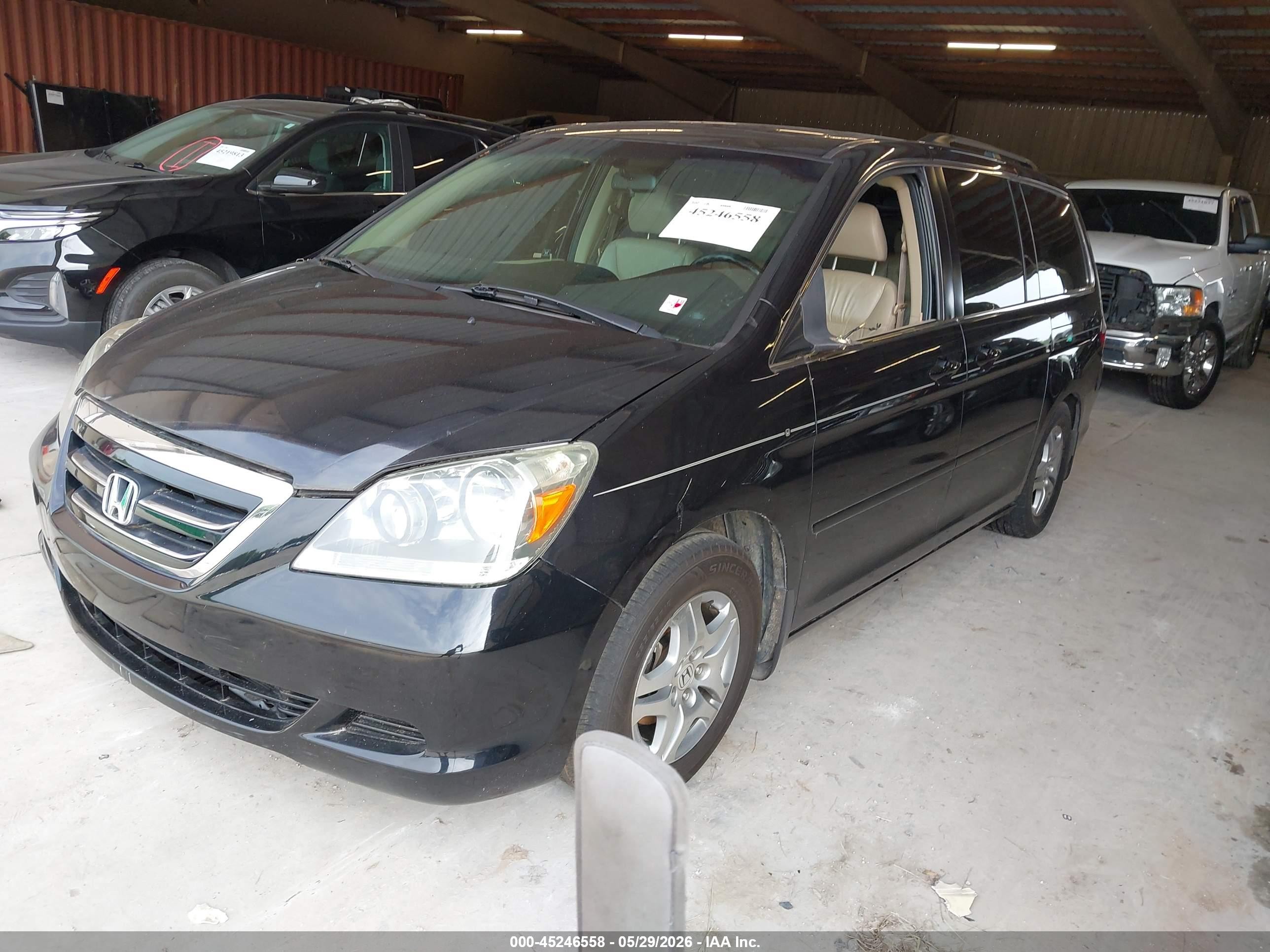 2007 Honda Odyssey Ex-l Black vin: 5FNRL386X7B024116
