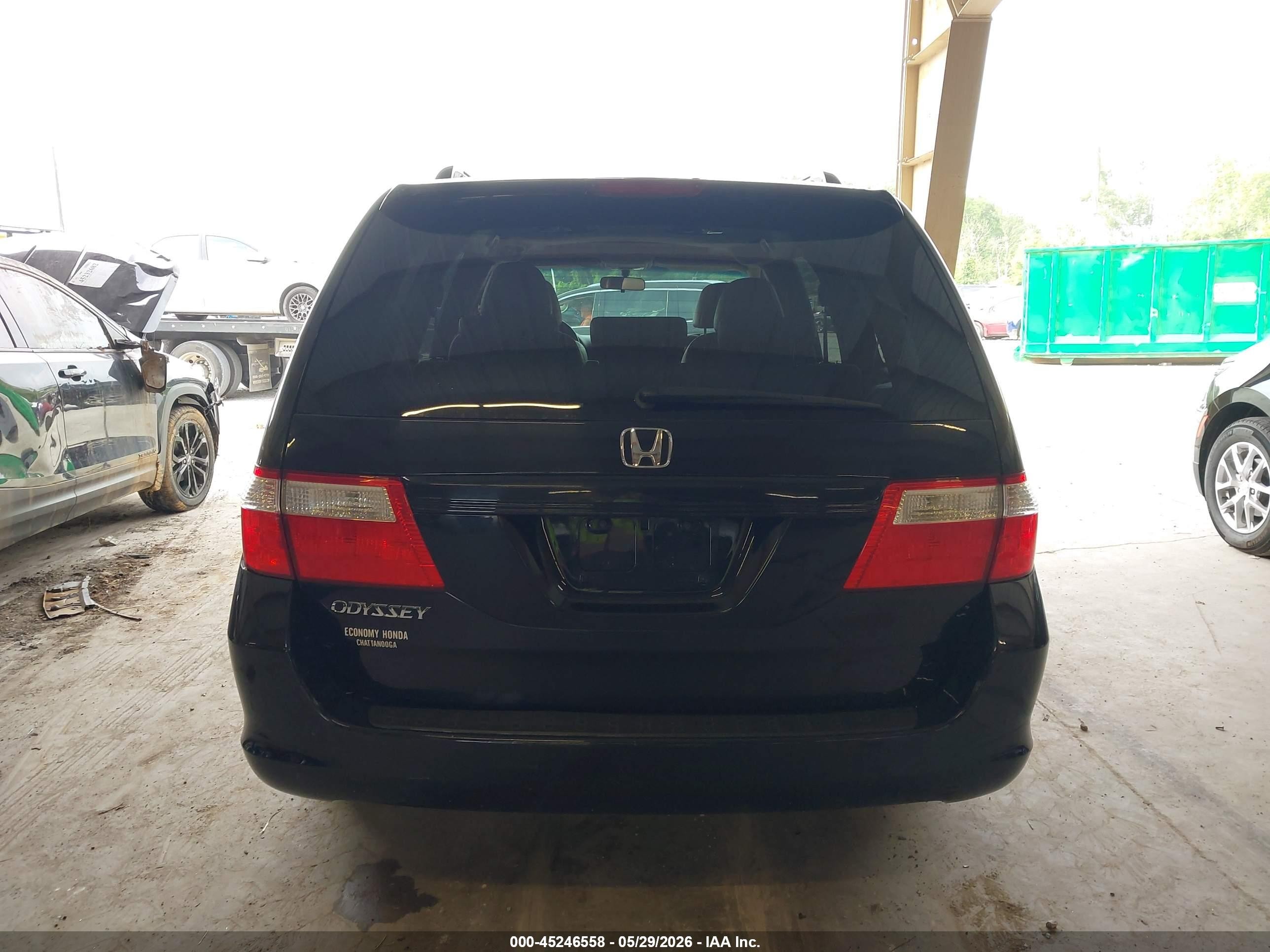 2007 Honda Odyssey Ex-l Black vin: 5FNRL386X7B024116