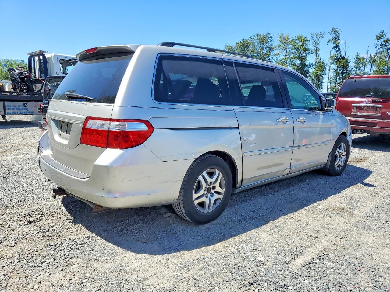 2007 Honda Odyssey Exl Silver vin: 5FNRL386X7B028053