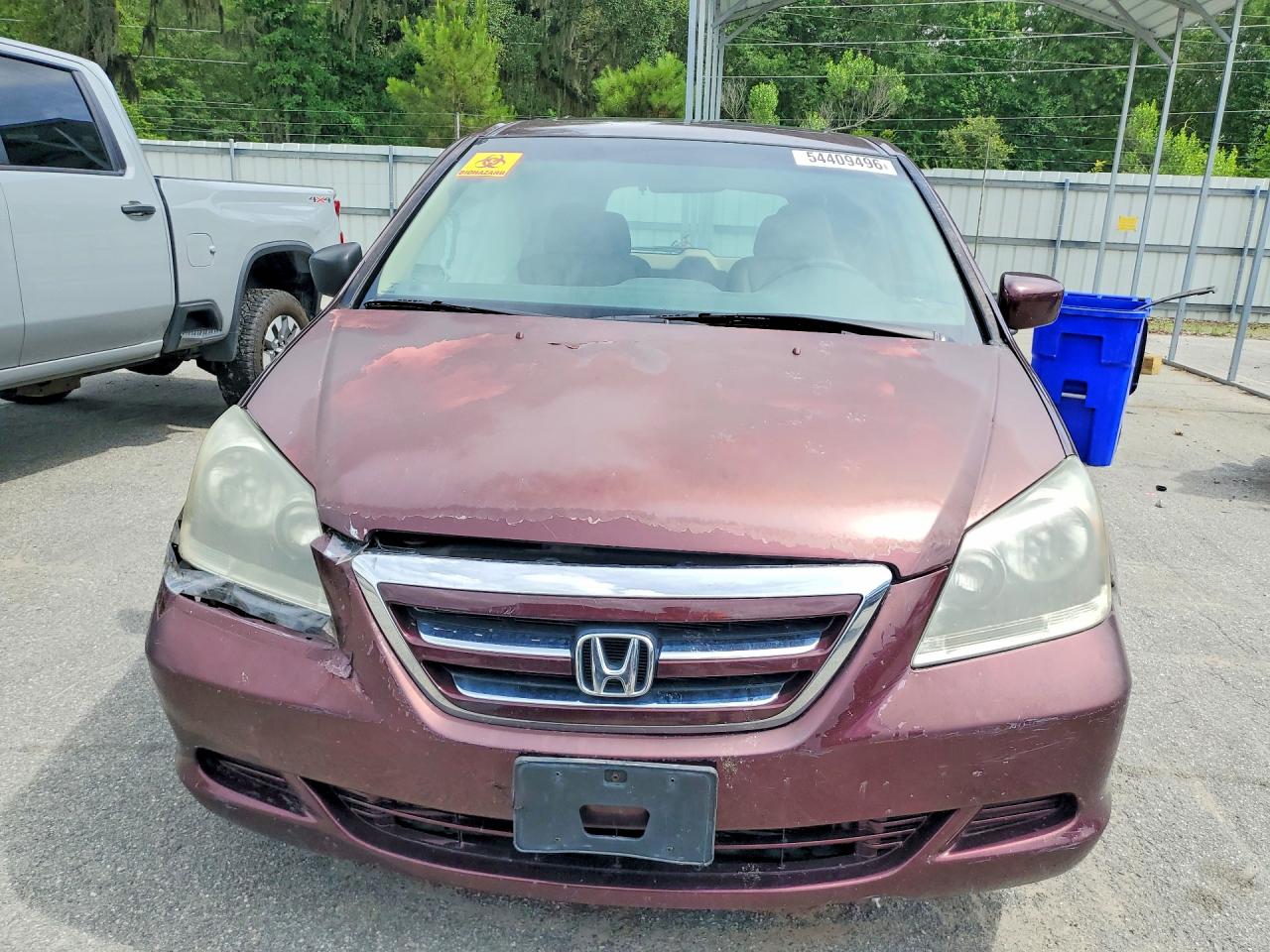 2007 Honda Odyssey Exl Бордовый vin: 5FNRL386X7B033527