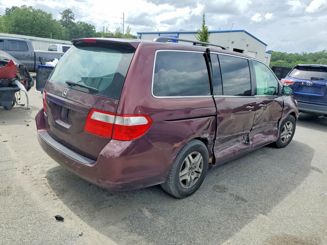 2007 Honda Odyssey Exl Бордовый vin: 5FNRL386X7B033527