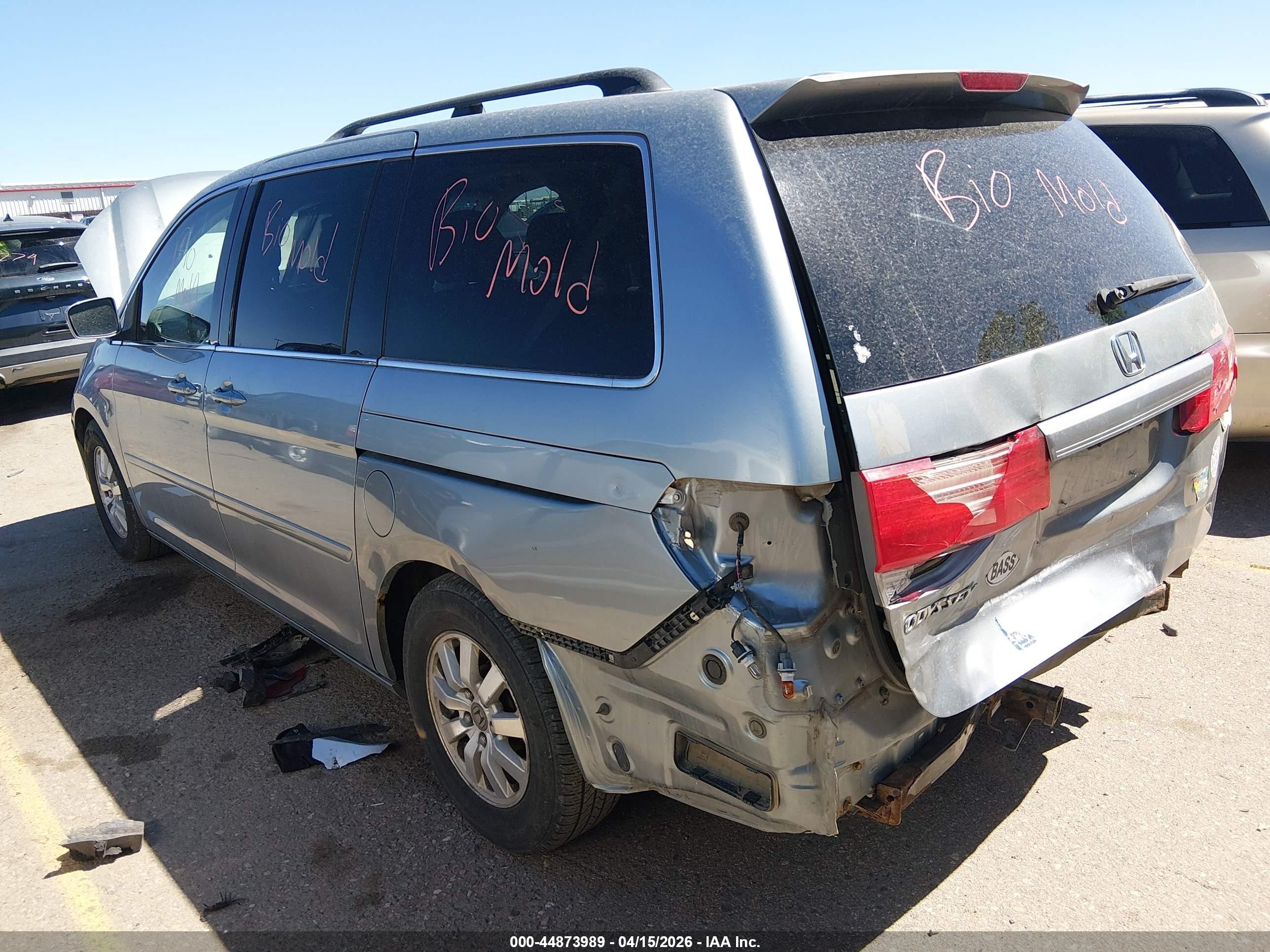 2008 Honda Odyssey Ex-l Gray vin: 5FNRL386X8B044898