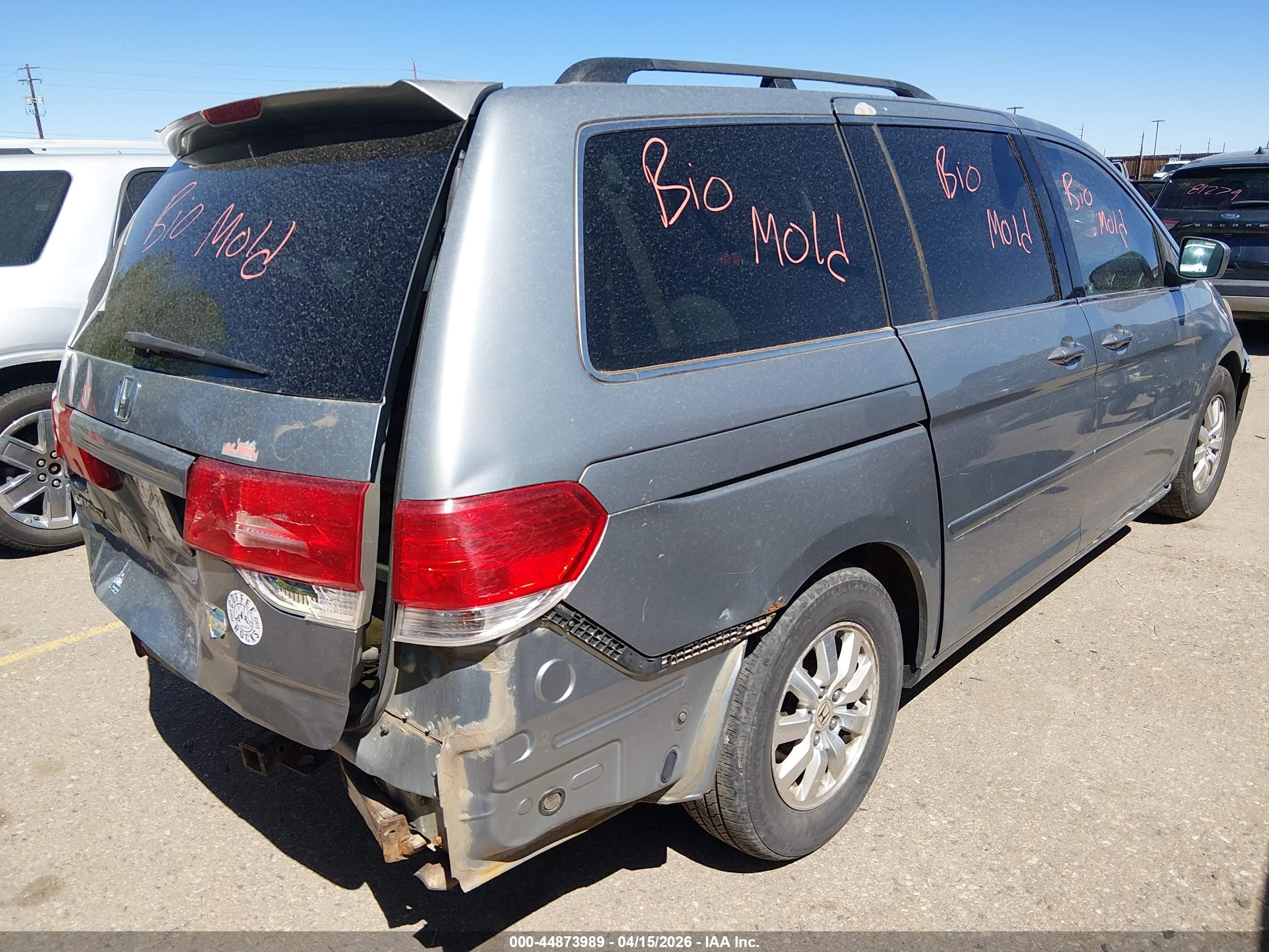 2008 Honda Odyssey Ex-l Gray vin: 5FNRL386X8B044898