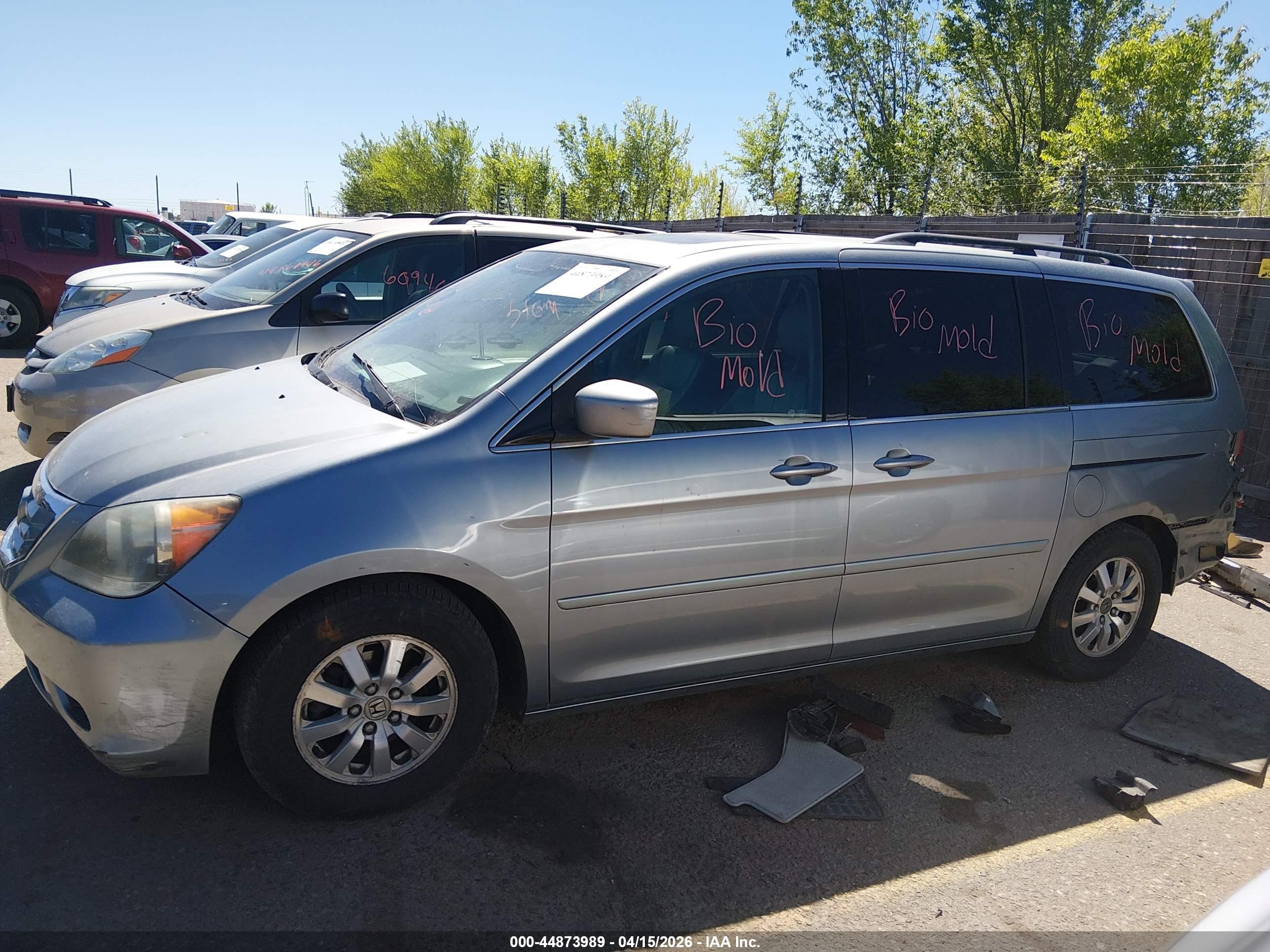 2008 Honda Odyssey Ex-l Gray vin: 5FNRL386X8B044898