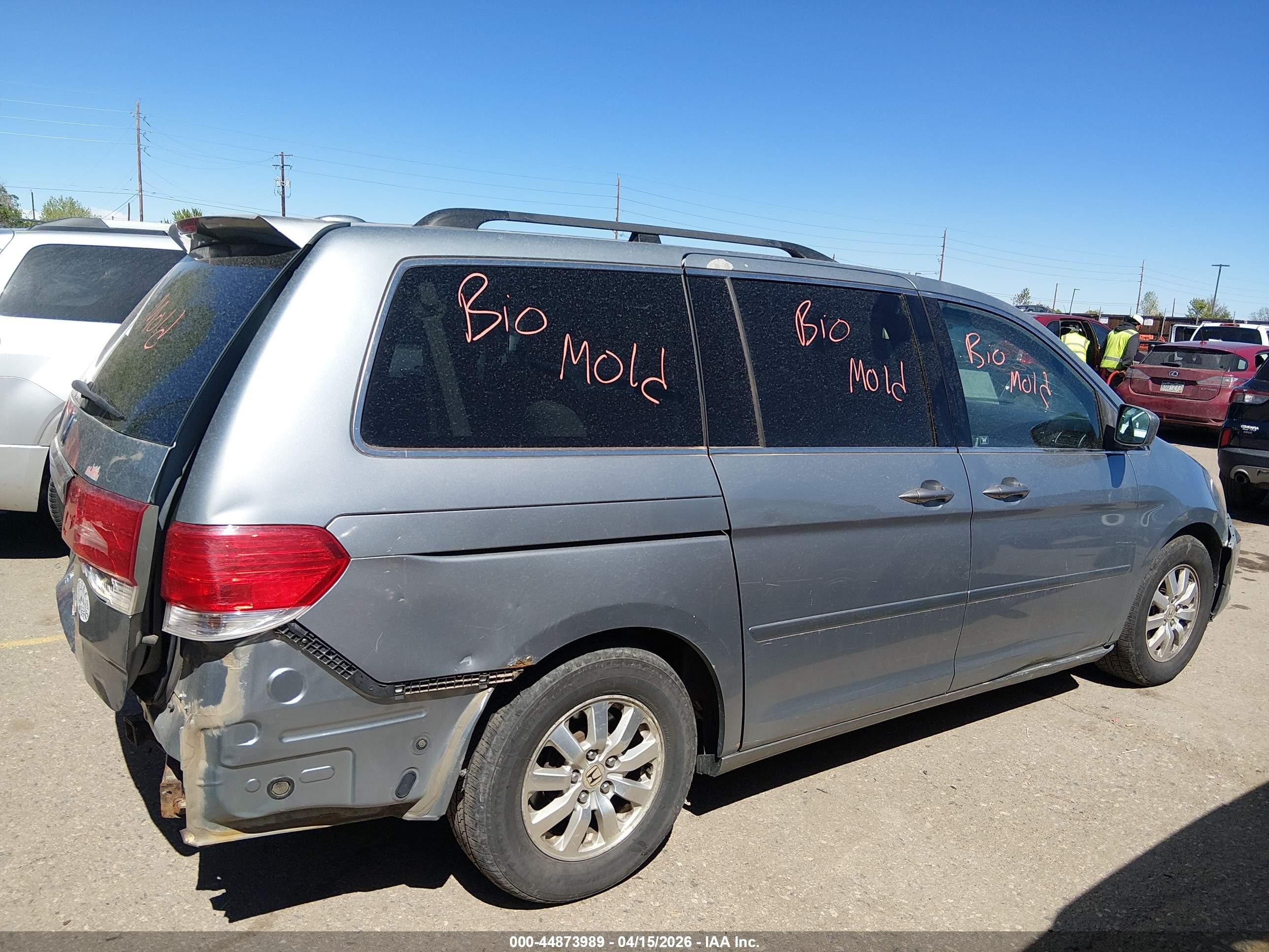 2008 Honda Odyssey Ex-l Gray vin: 5FNRL386X8B044898