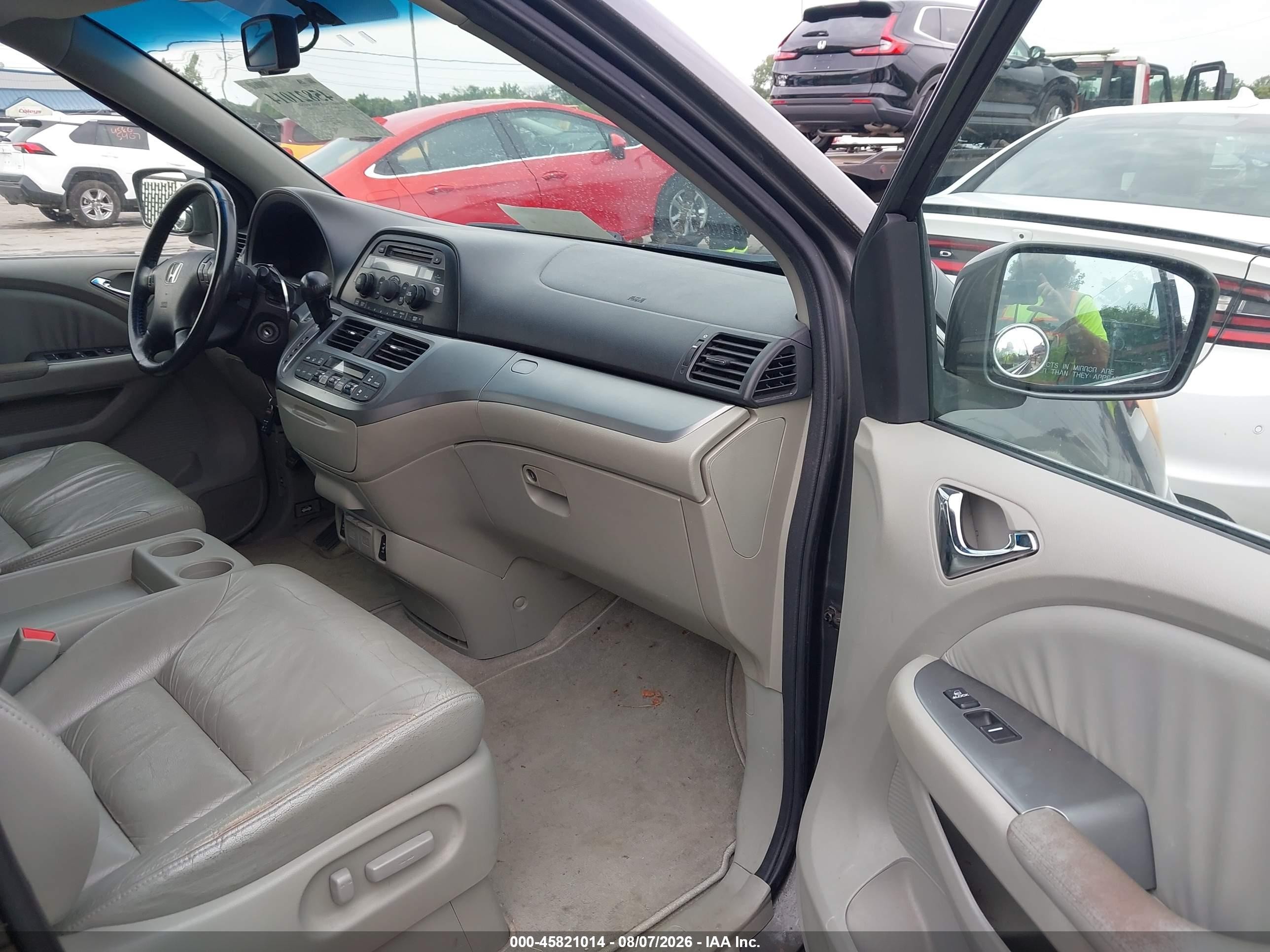 2008 Honda Odyssey Ex-l Gray vin: 5FNRL386X8B081191