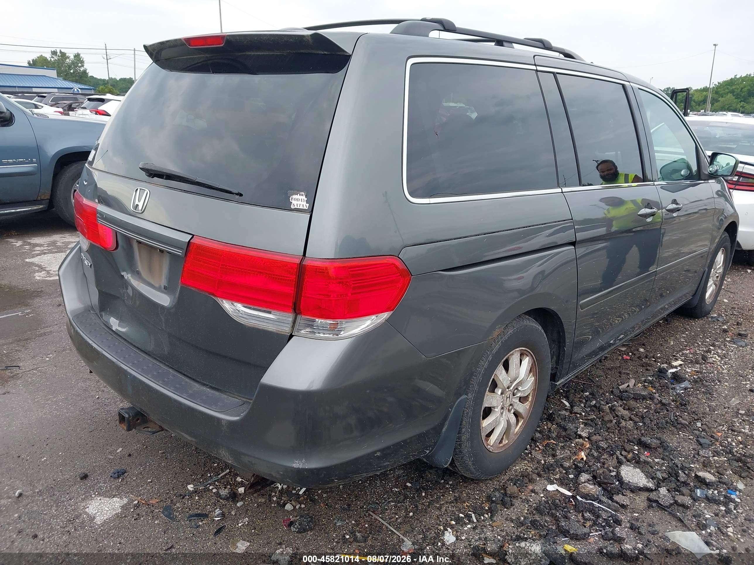 2008 Honda Odyssey Ex-l Gray vin: 5FNRL386X8B081191