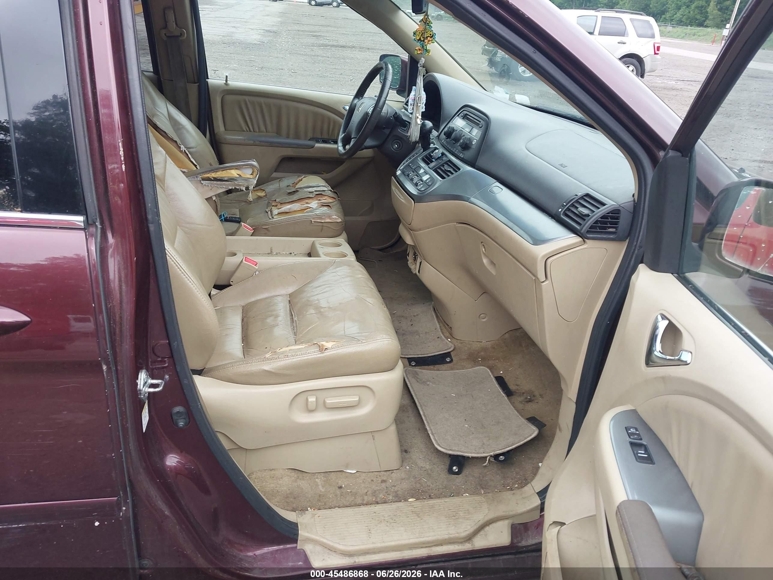 2008 Honda Odyssey Ex-l Maroon vin: 5FNRL386X8B089050