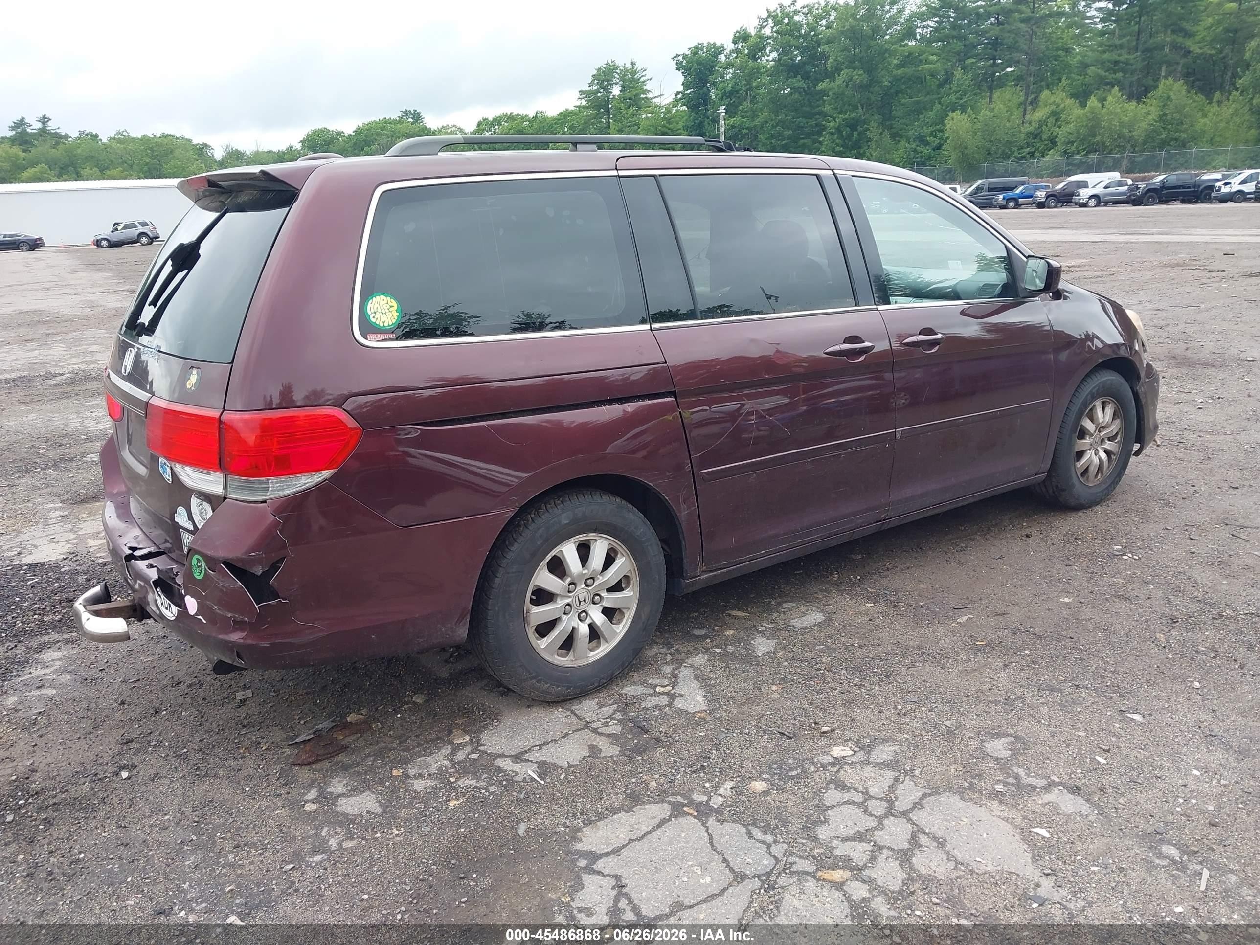 2008 Honda Odyssey Ex-l Maroon vin: 5FNRL386X8B089050