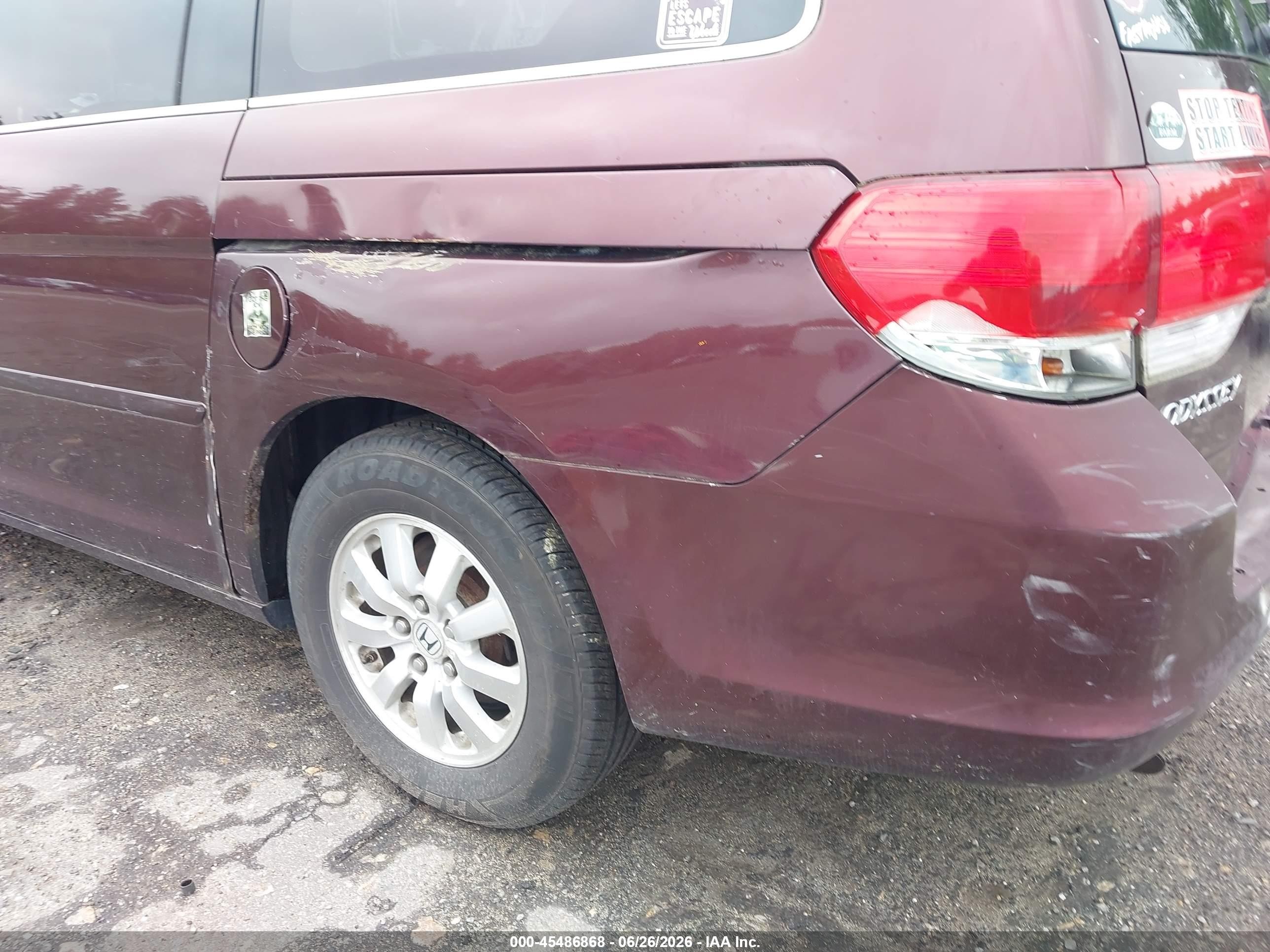 2008 Honda Odyssey Ex-l Maroon vin: 5FNRL386X8B089050