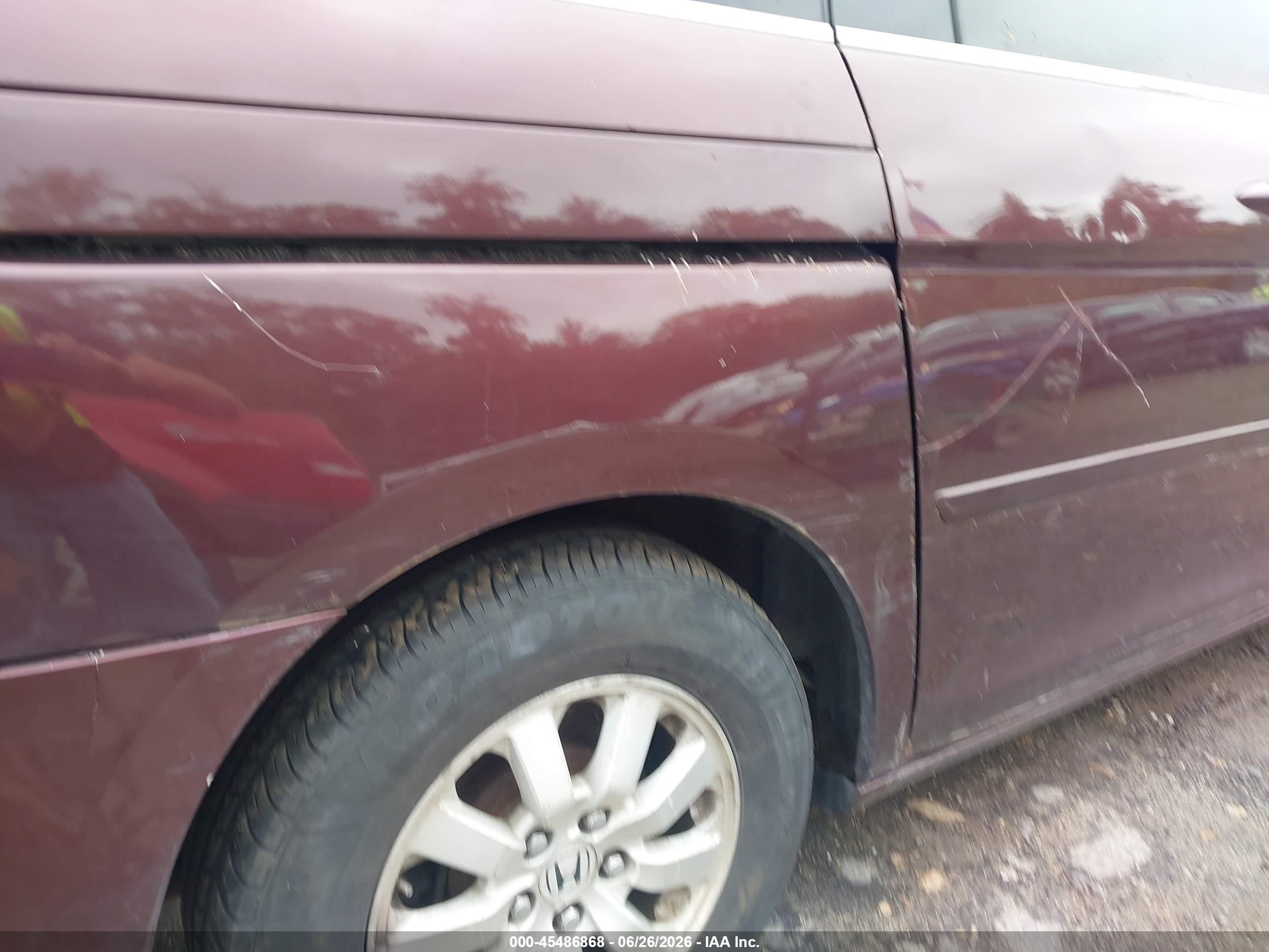 2008 Honda Odyssey Ex-l Maroon vin: 5FNRL386X8B089050