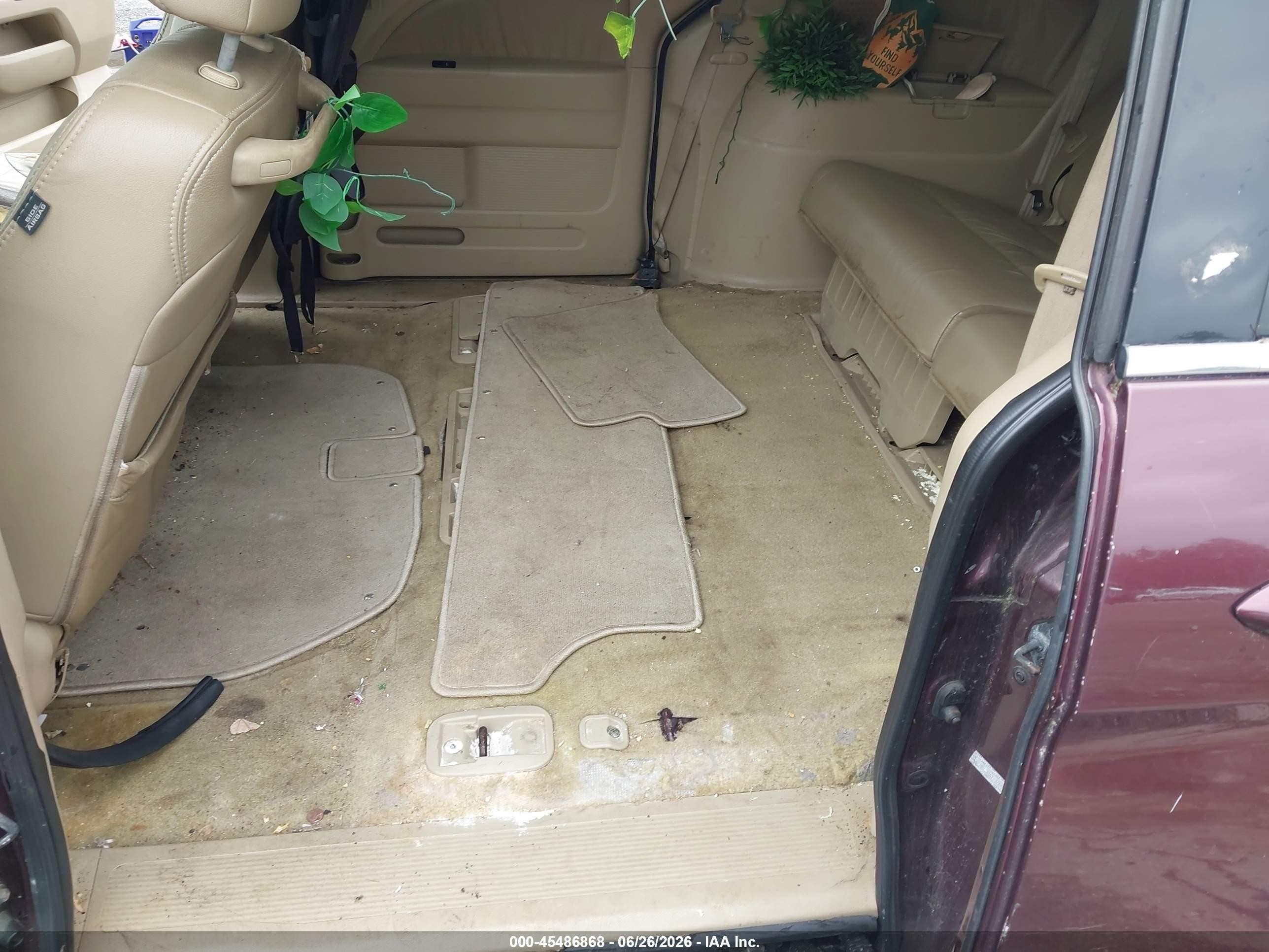 2008 Honda Odyssey Ex-l Maroon vin: 5FNRL386X8B089050