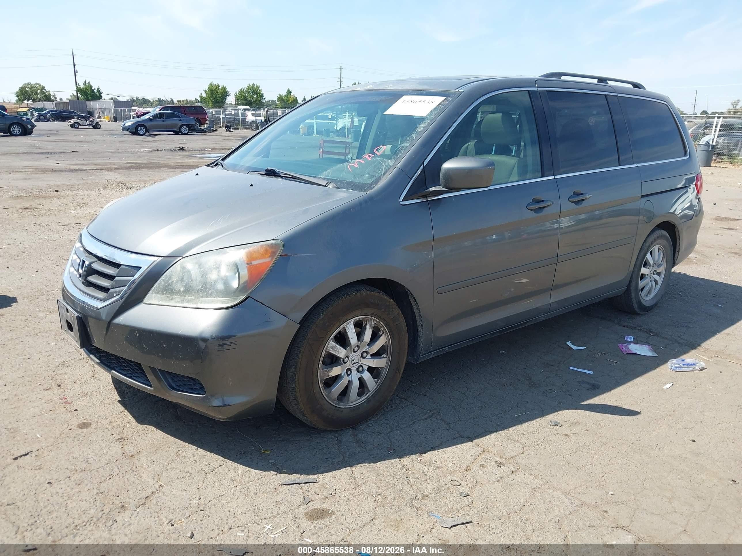 2008 Honda Odyssey Ex-l Gray vin: 5FNRL386X8B404803