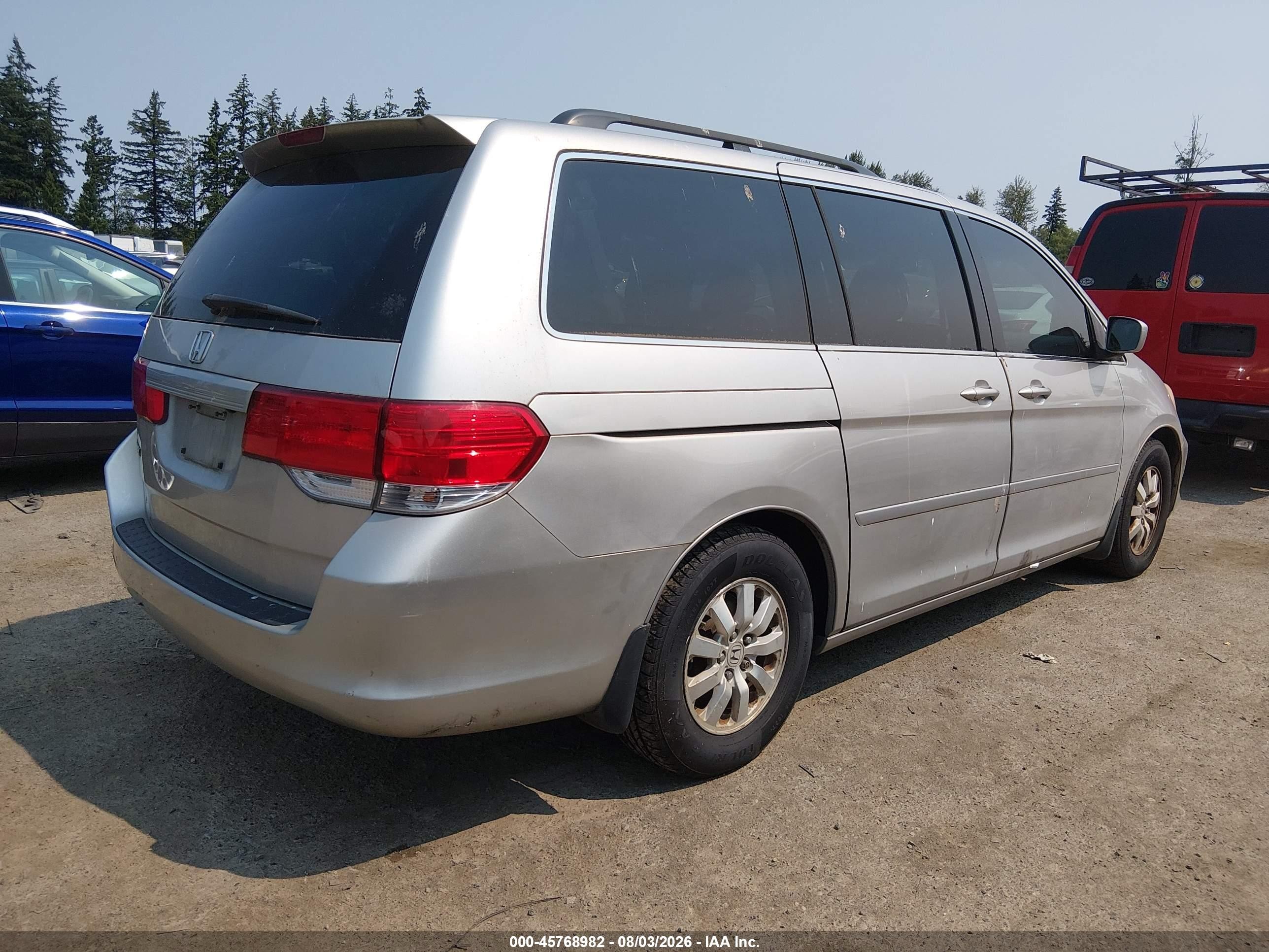 2008 Honda Odyssey Ex-l Silver vin: 5FNRL386X8B419186