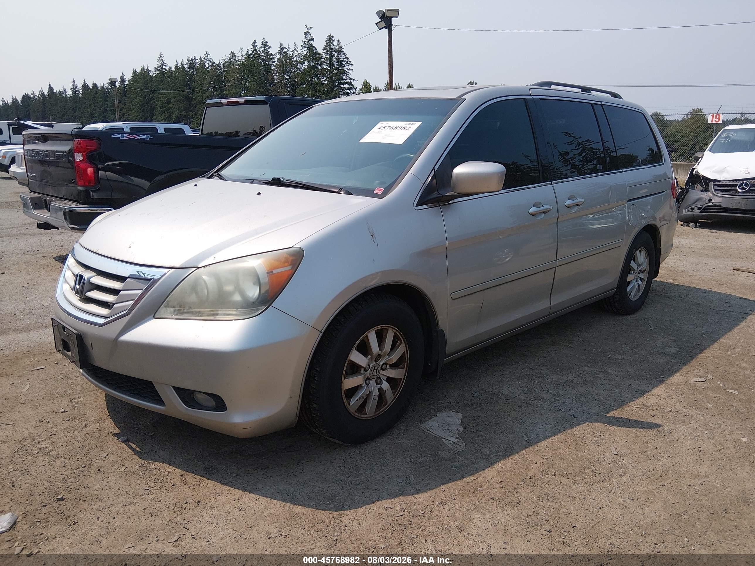 2008 Honda Odyssey Ex-l Silver vin: 5FNRL386X8B419186