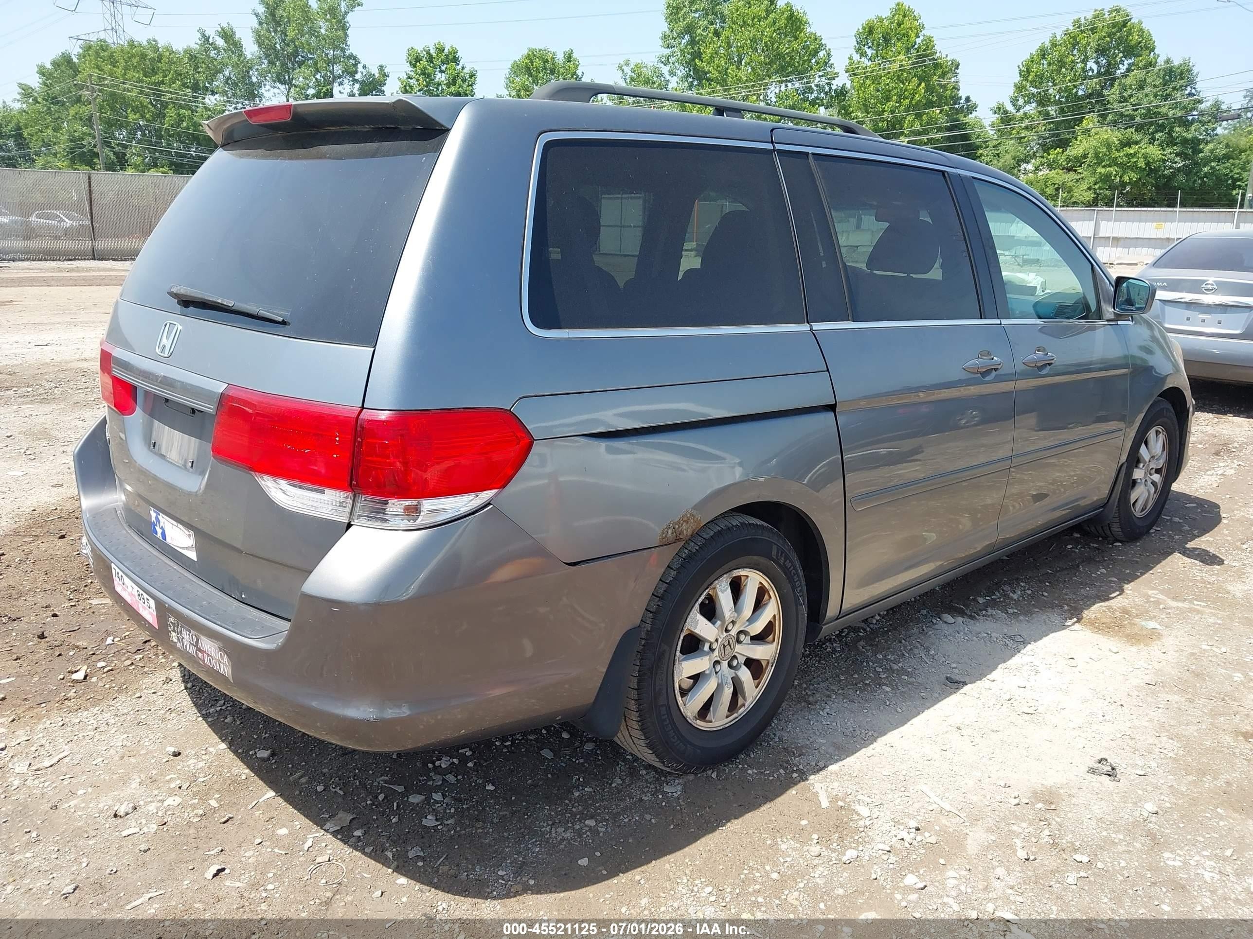 2009 Honda Odyssey Ex-l Gray vin: 5FNRL386X9B018402