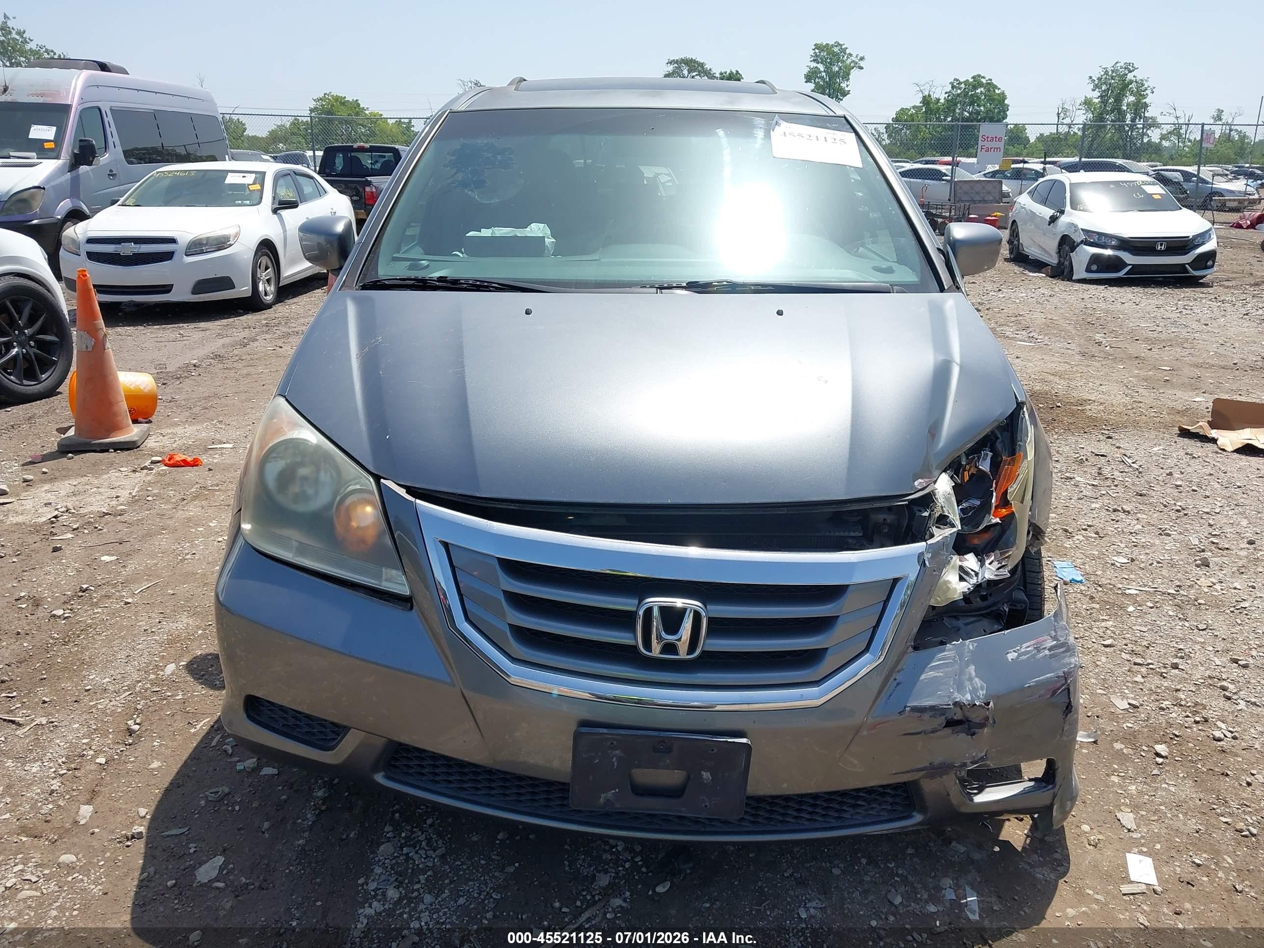 2009 Honda Odyssey Ex-l Gray vin: 5FNRL386X9B018402
